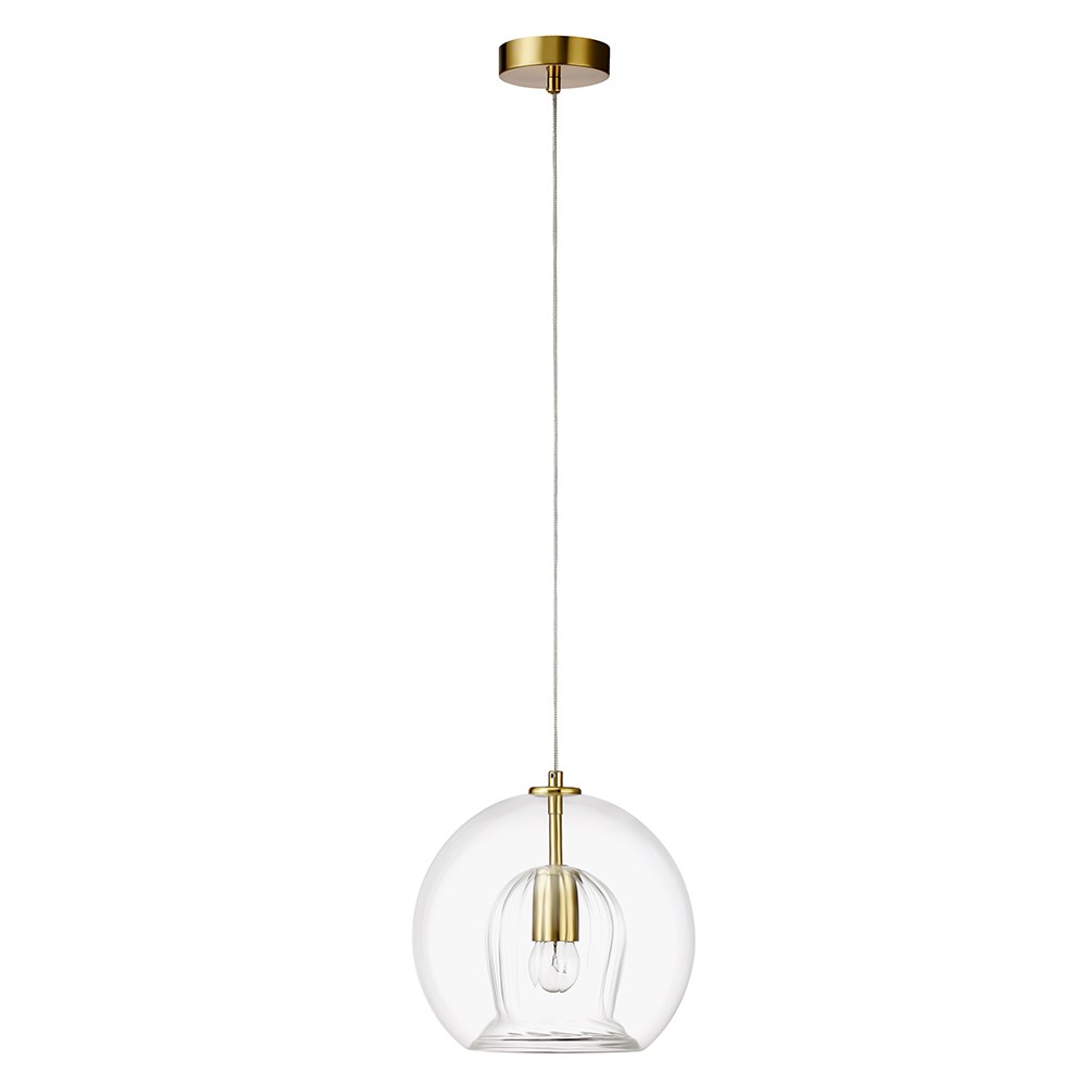 Светильник подвесной Crystal Lux Luisa LUISA SP1 BRASS/TRANSPARENT