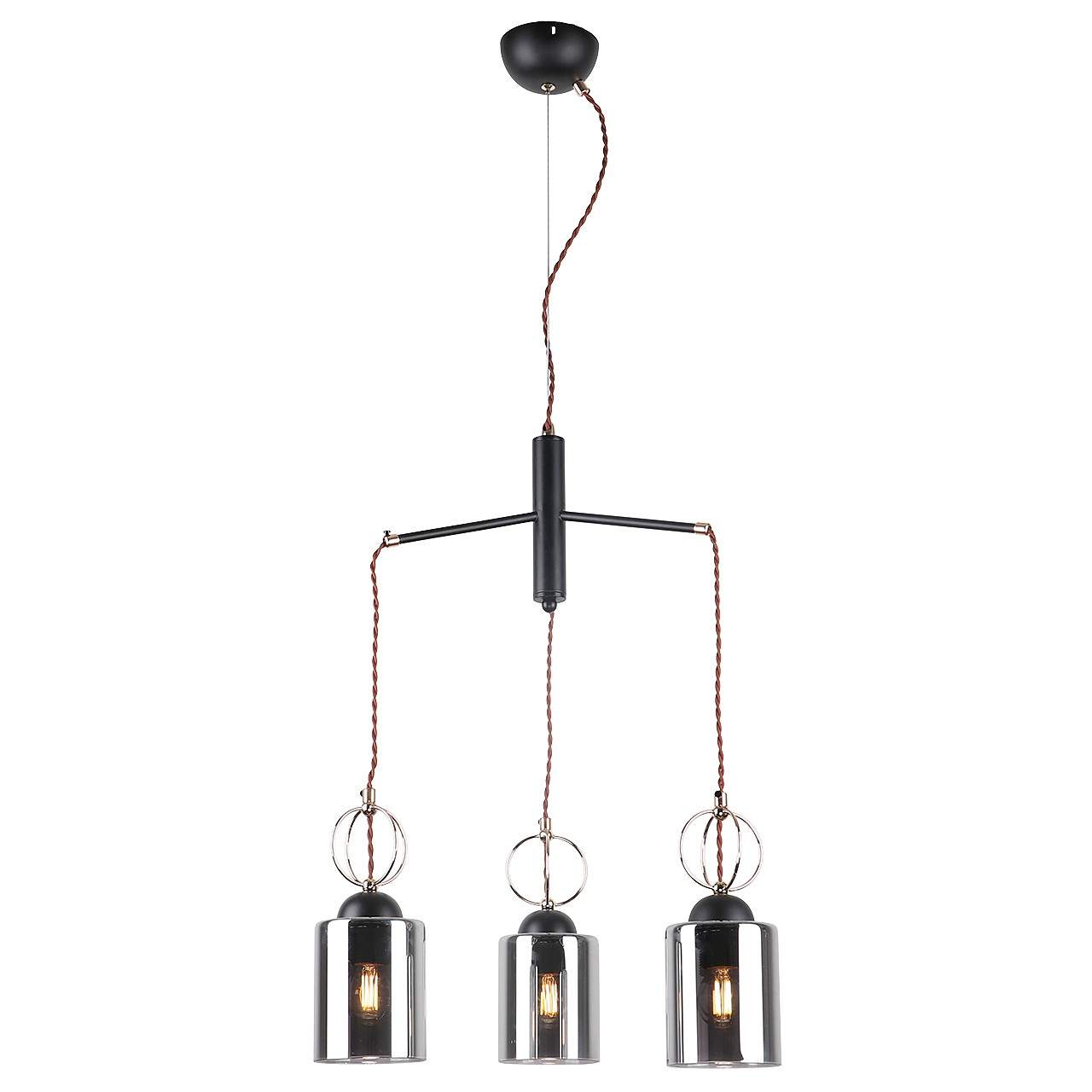 Светильник подвесной IMEX MD.0103-3-S BK+FGD