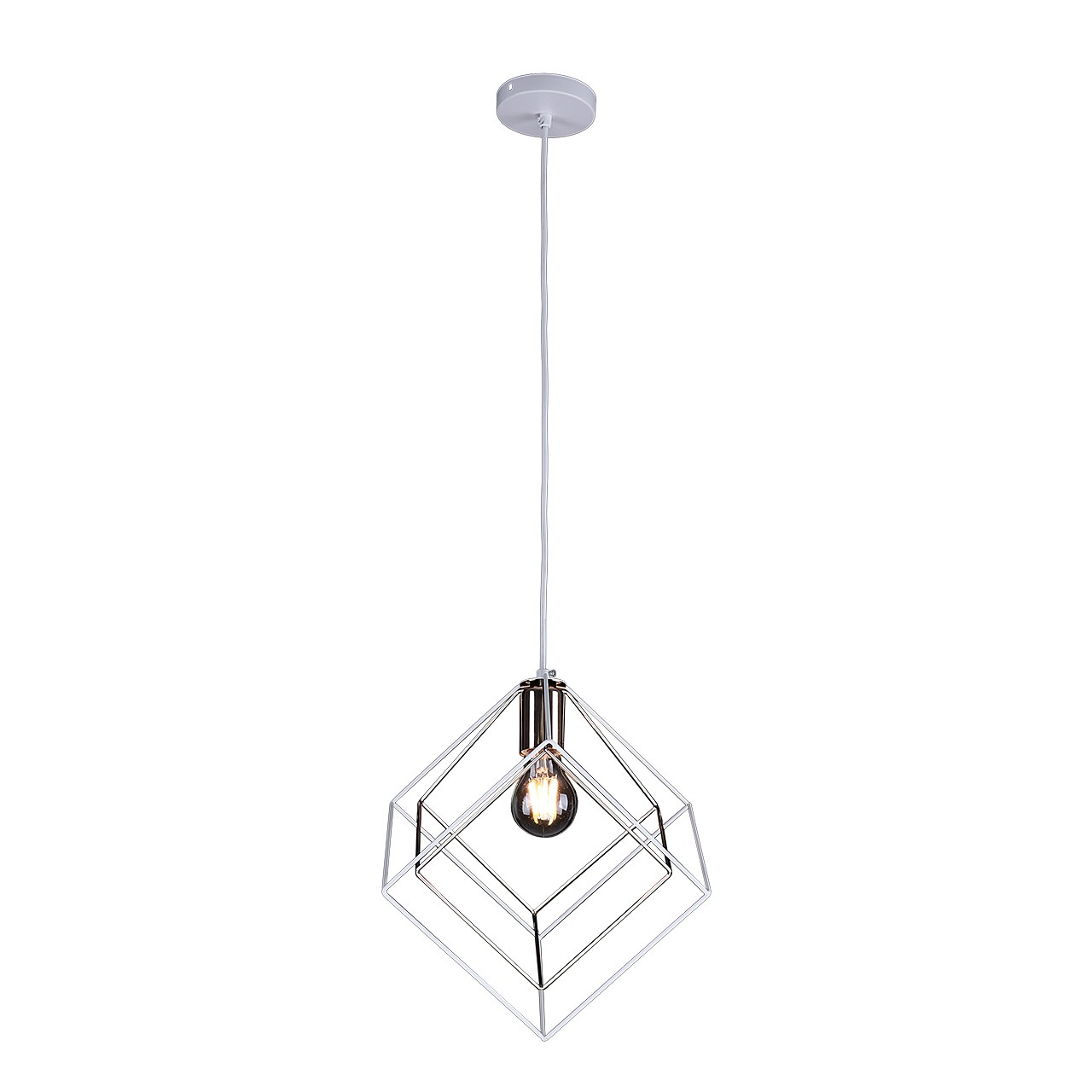 Светильник подвесной IMEX Quatro MD.0830-1-P WH+FGD