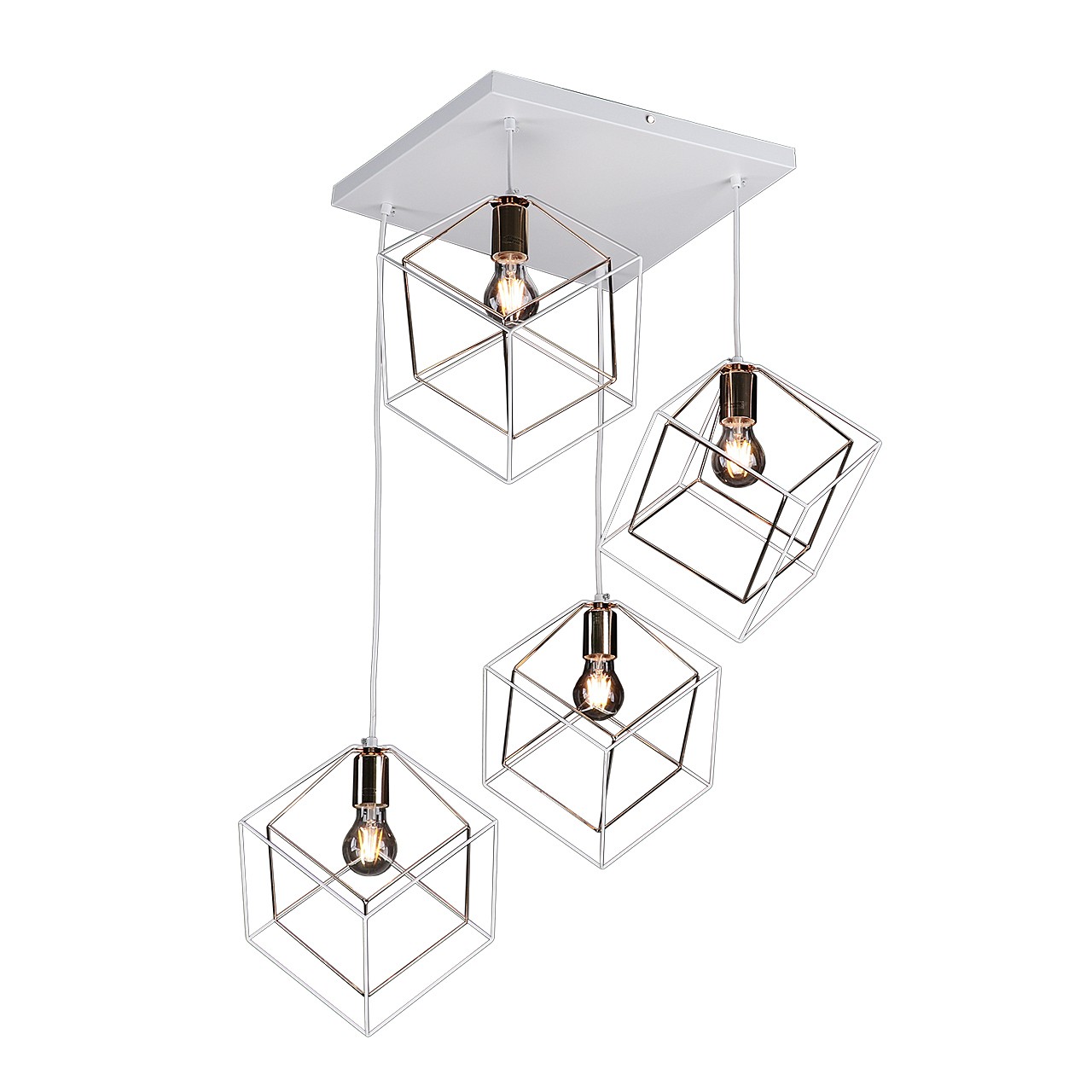 Светильник подвесной IMEX Quatro MD.0830-4-P WH+FGD