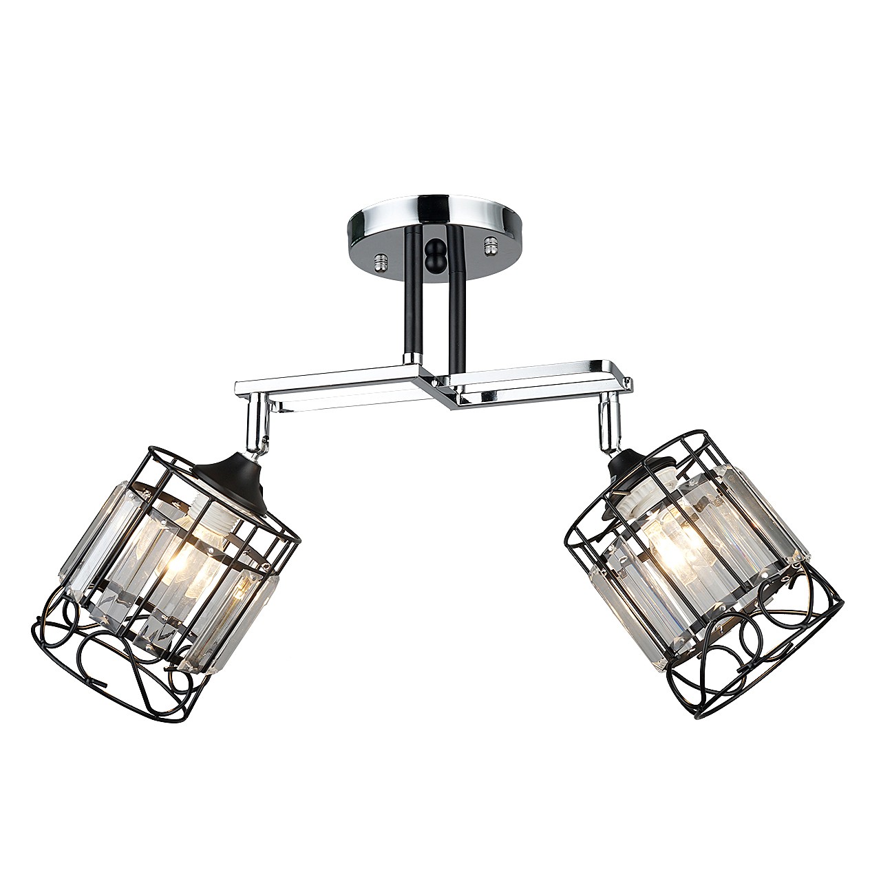 Потолочная люстра IMEX MD.3372-2-S CH+BK