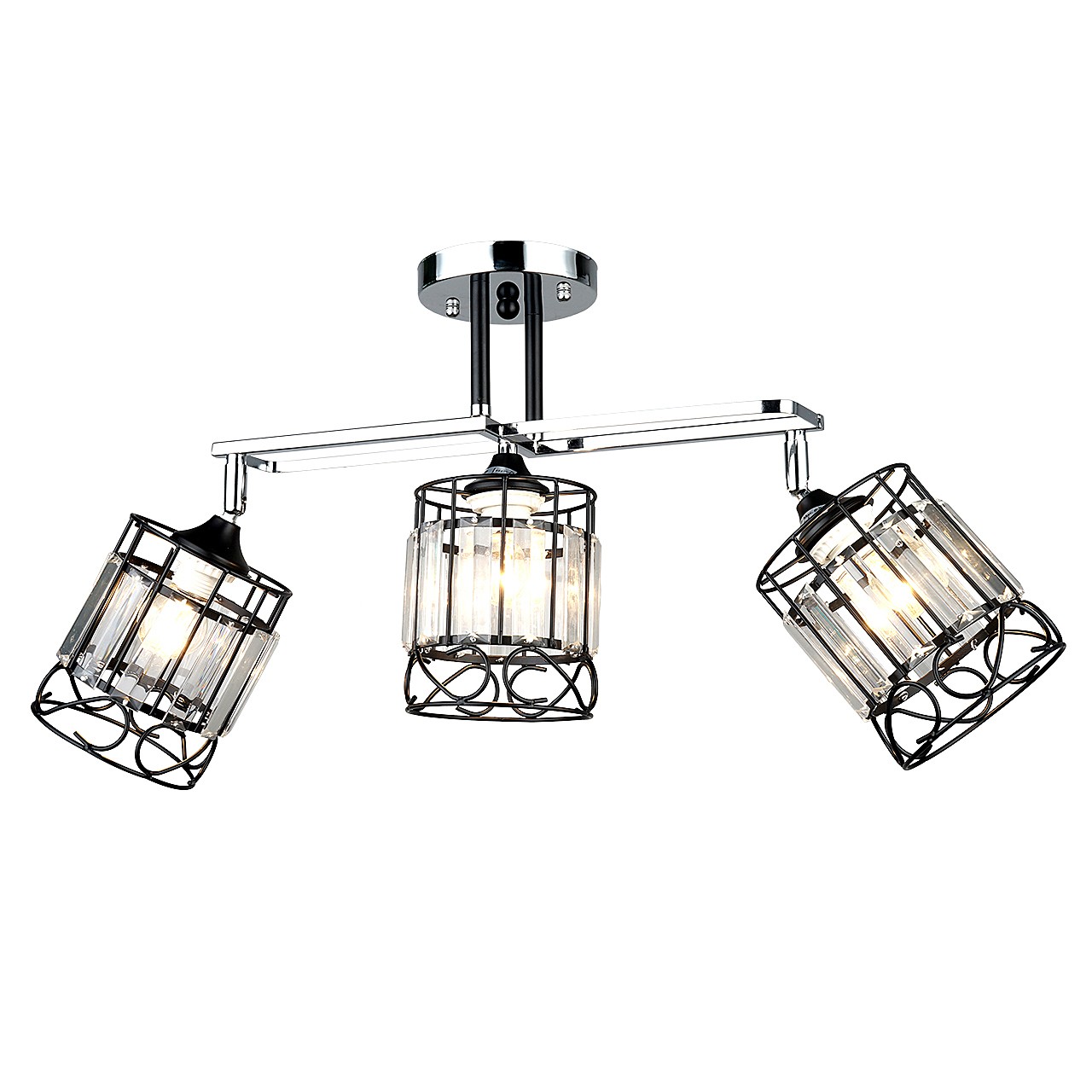 Потолочная люстра IMEX MD.3372-3-S CH+BK