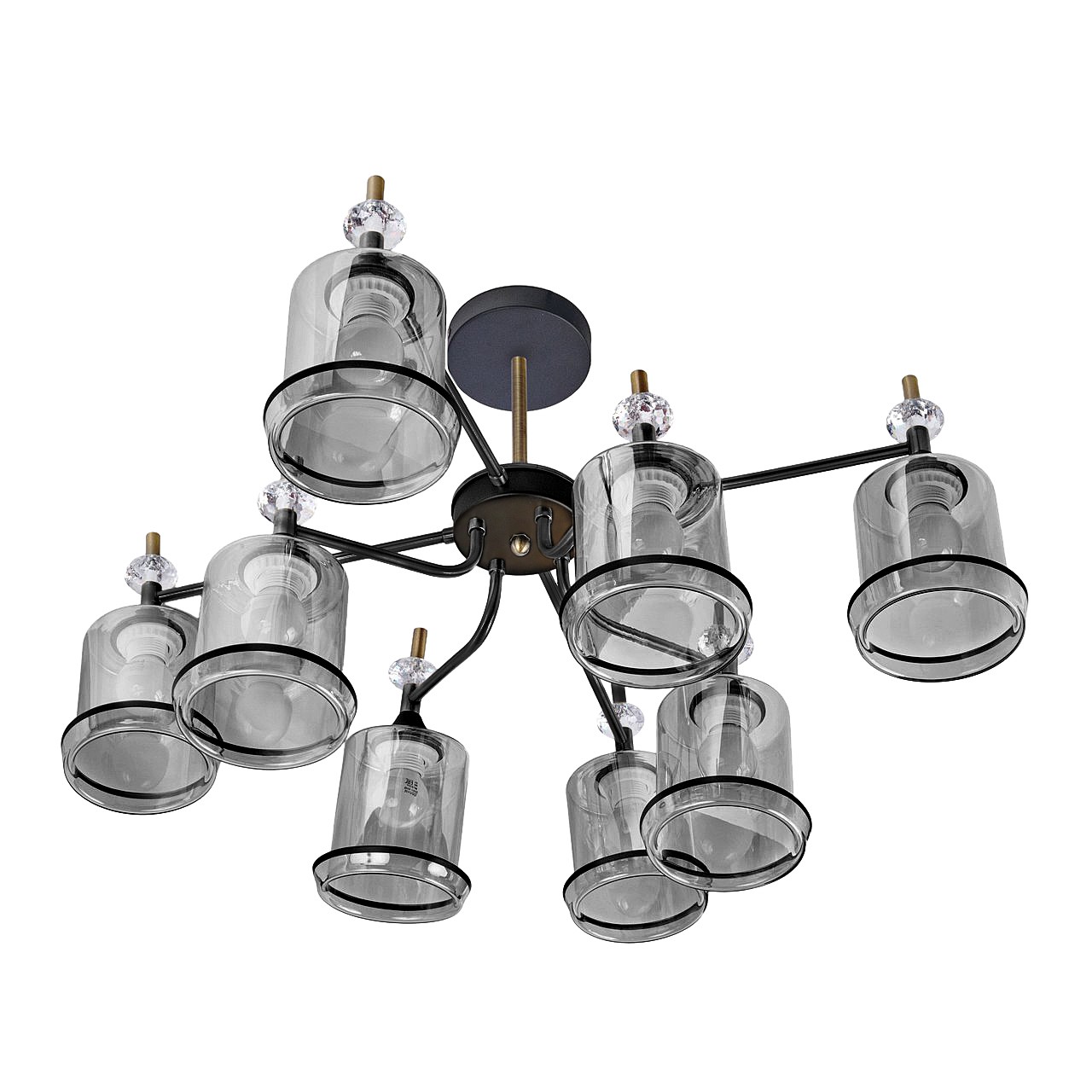 Потолочная люстра IMEX MD.4890-8-S COFFEE+FGD