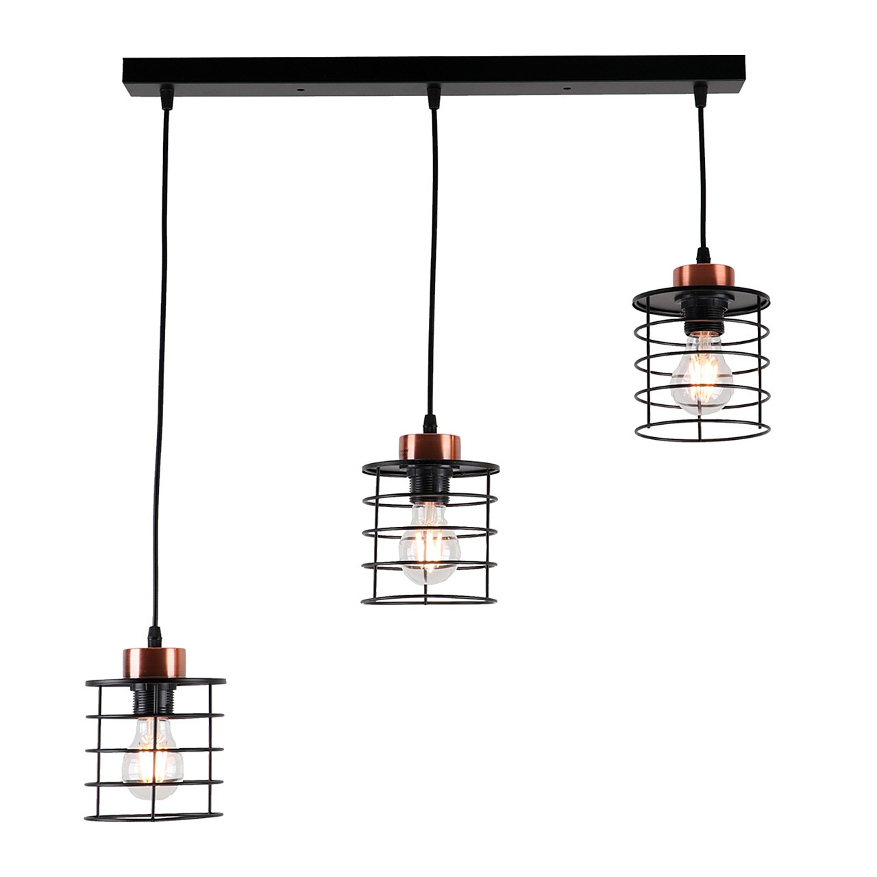 Светильник подвесной IMEX Ferro MD.8835-3-P BK+AB