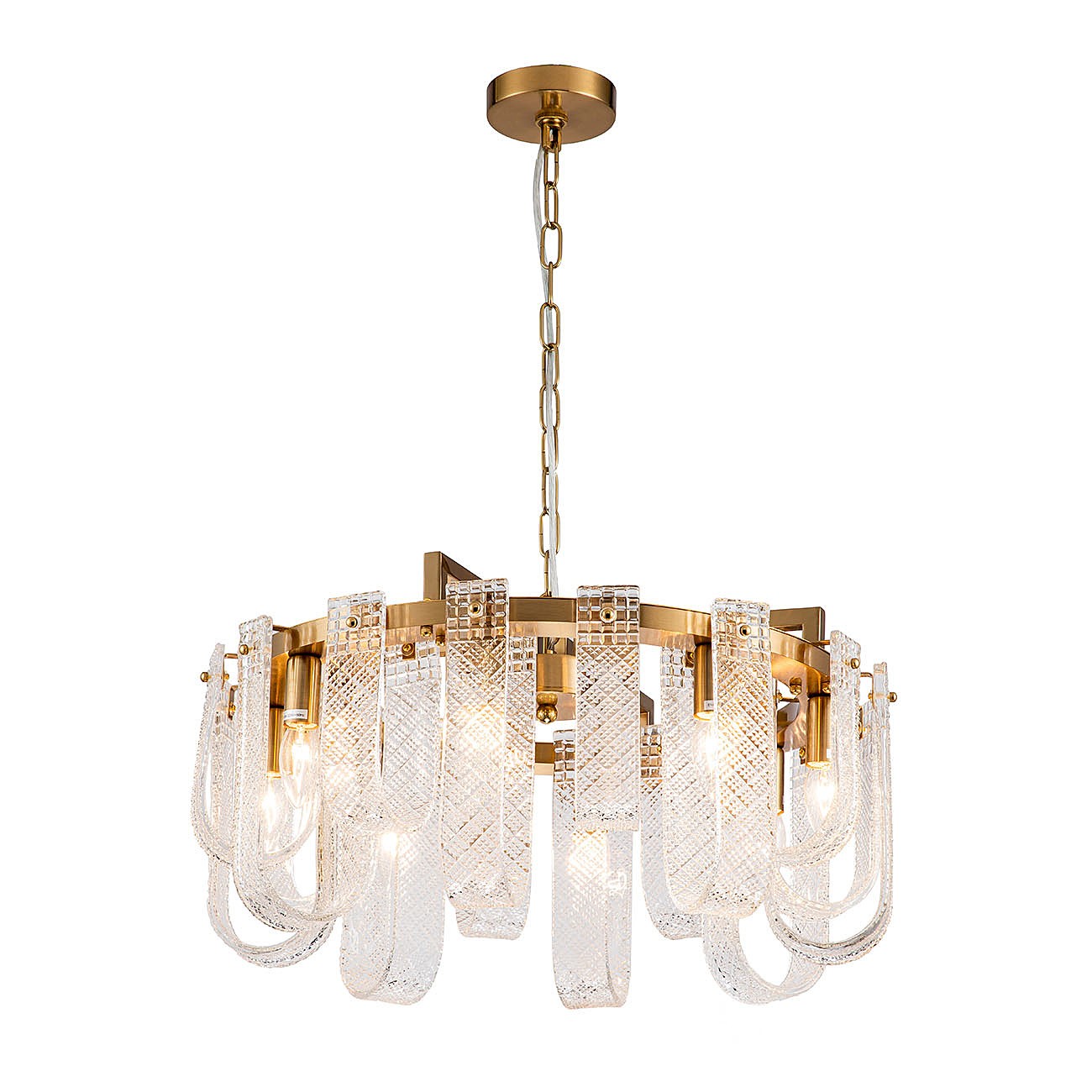 Подвесная люстра Indigo Brina V000364 12027/8P Brass