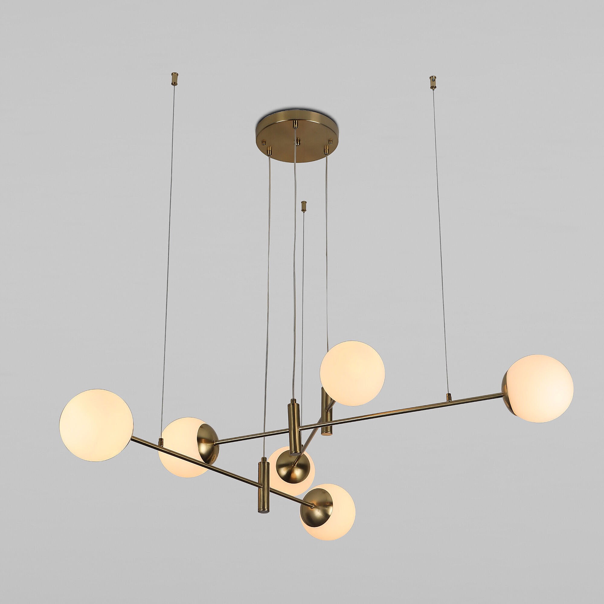 Подвесная люстра Eurosvet Planet 70146/6 латунь Smart