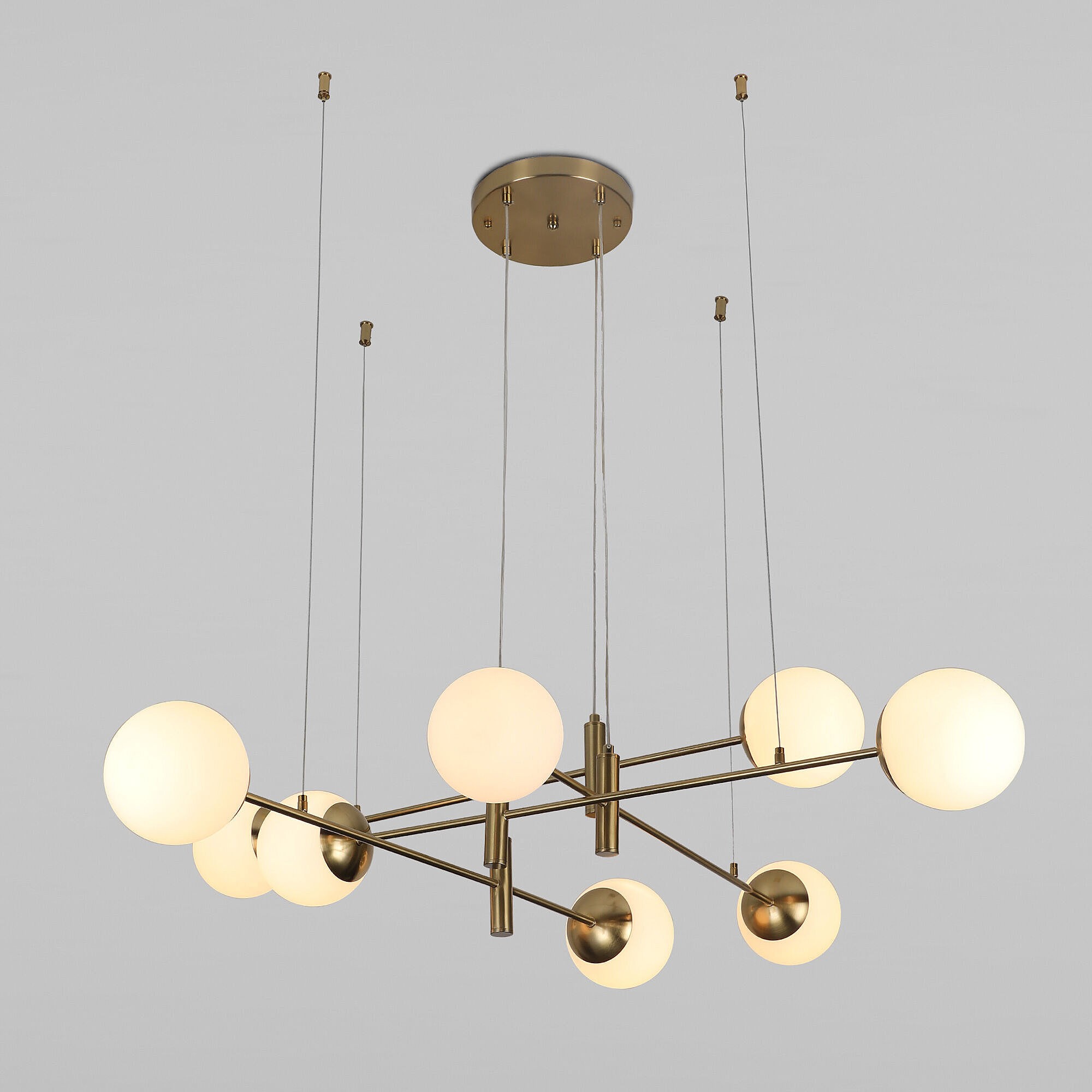 Подвесная люстра Eurosvet Planet 70146/8 латунь Smart