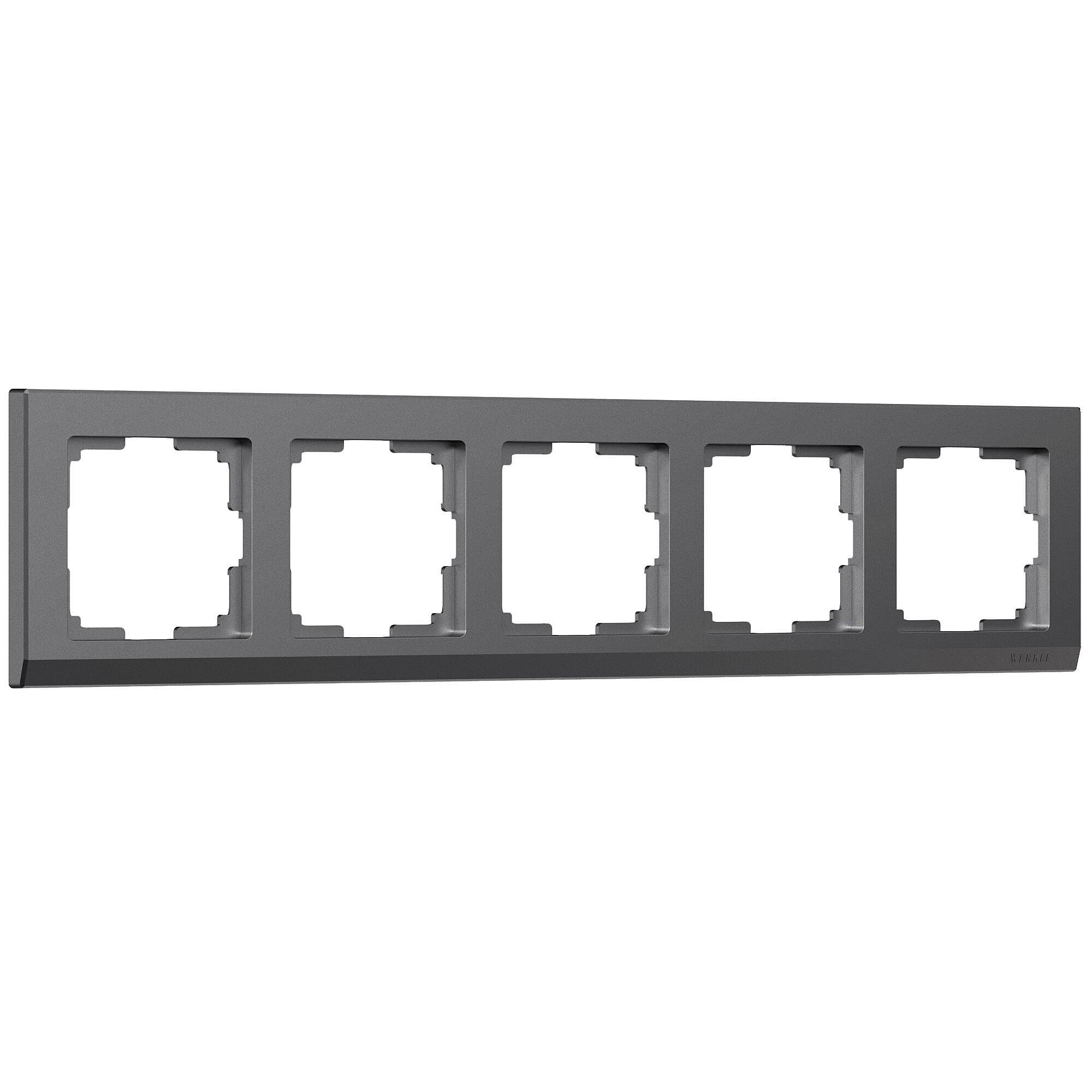 Рамка Werkel W0051864/ Рамка на 5 постов Stark (графит матовый)