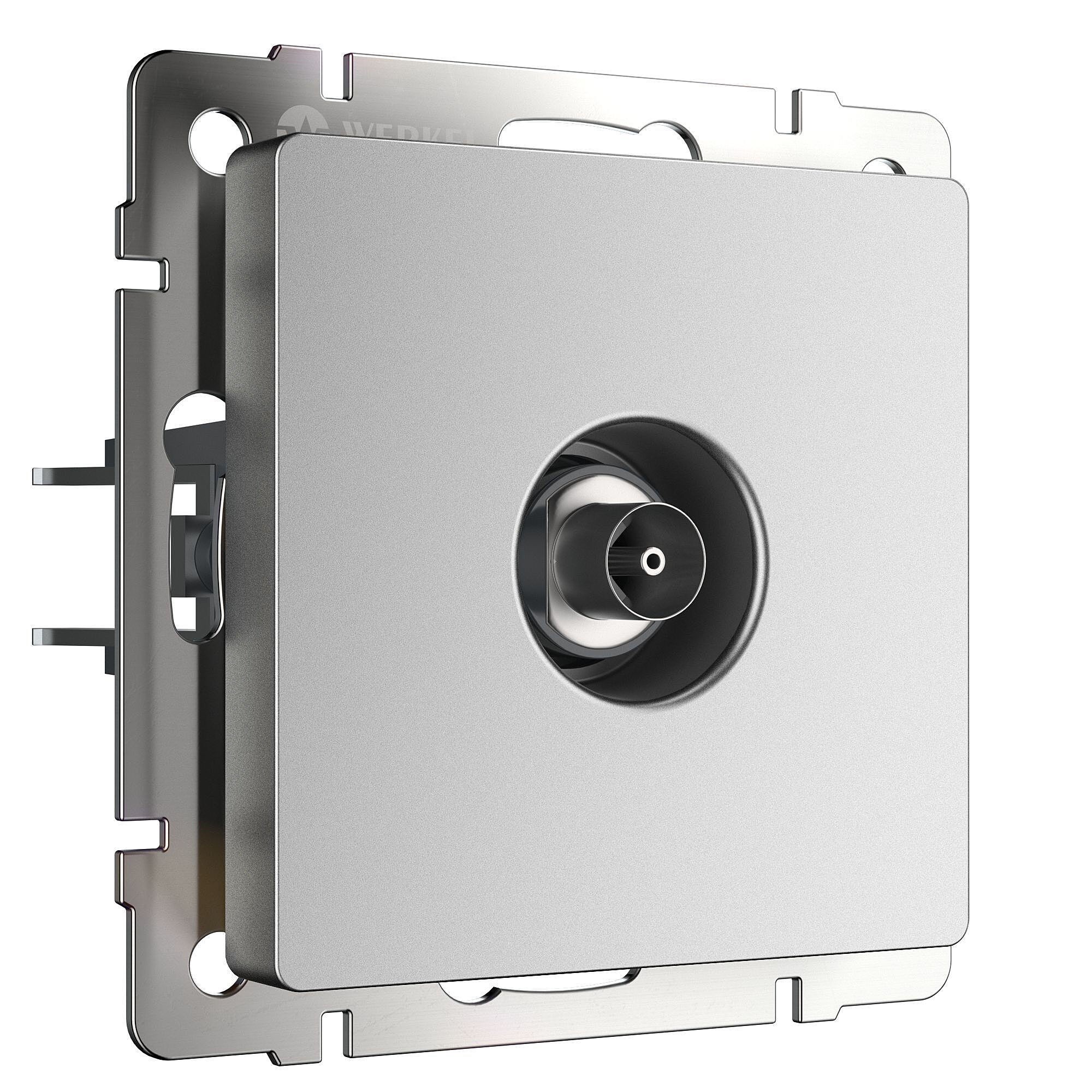 Розетка Werkel W1183065/ ТВ-розетка оконечная (серебряный матовый)