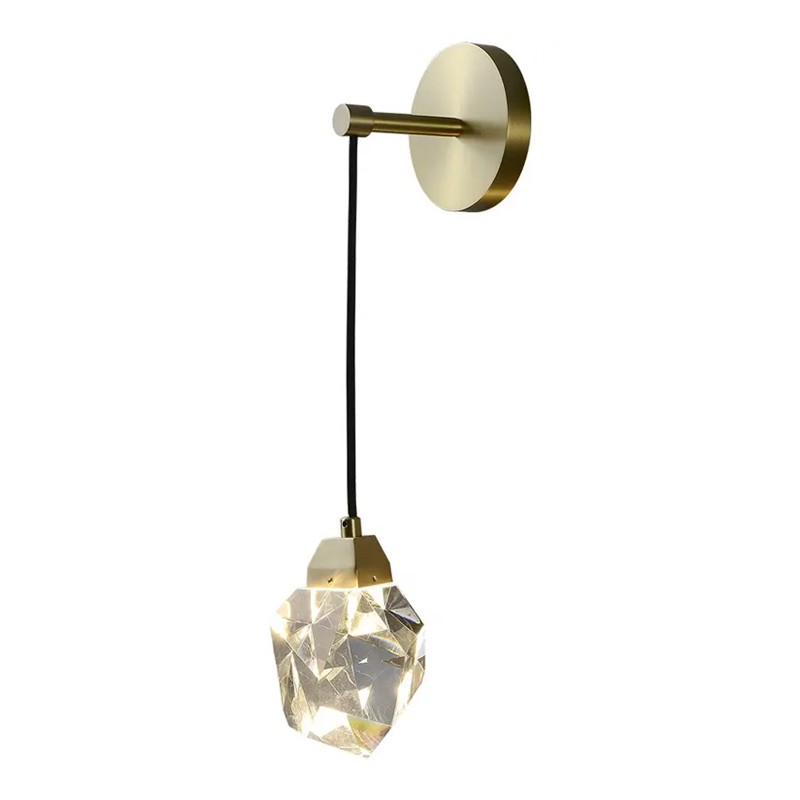 Настенное бра Delight Collection Crystal rock II 9701W brass