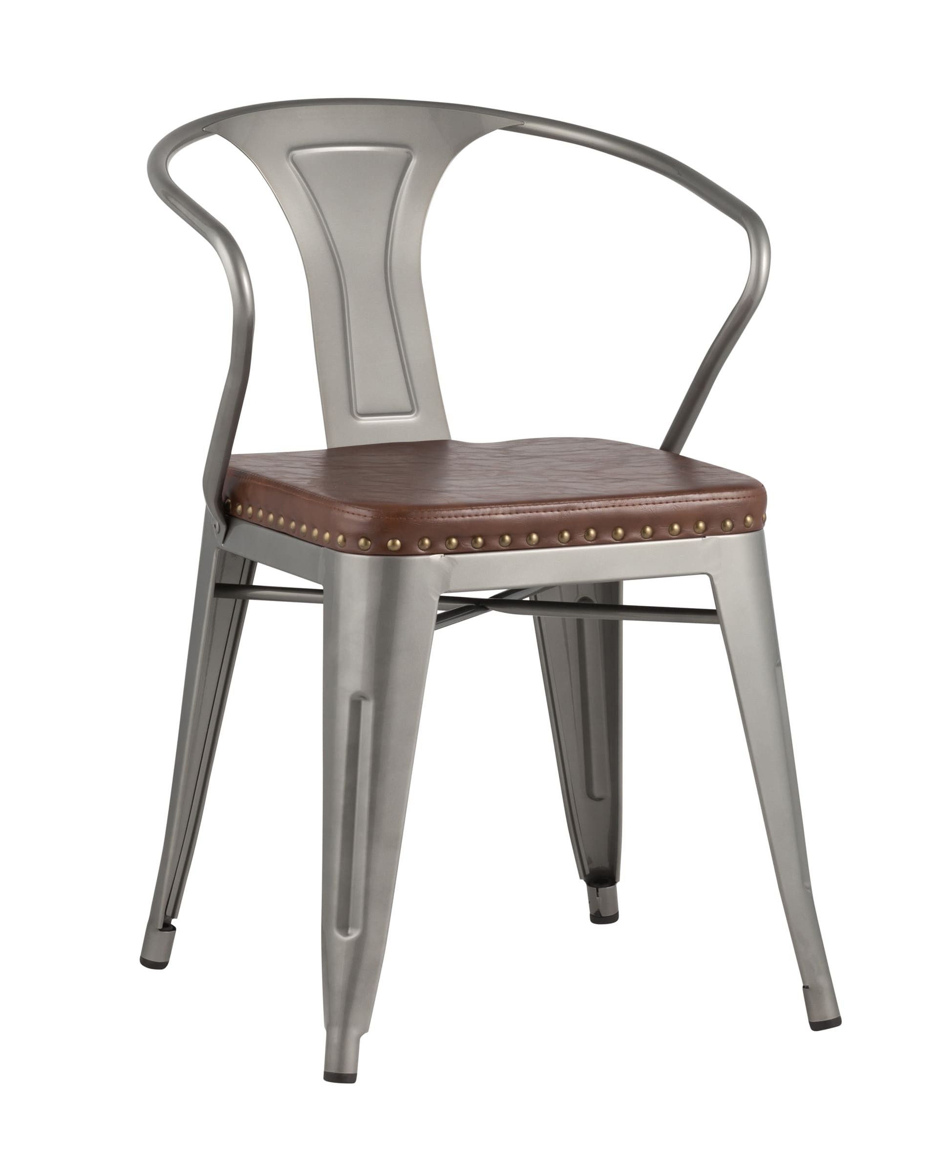 Обеденный стул Stool Group Tolix Arms Soft LF718H GREY 7083+PU7002