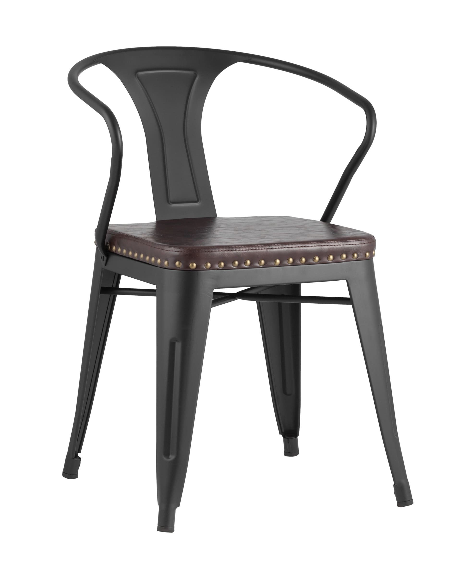 Обеденный стул Stool Group Tolix Arms Soft LF718H MATTE BLACK 3474+PU7005