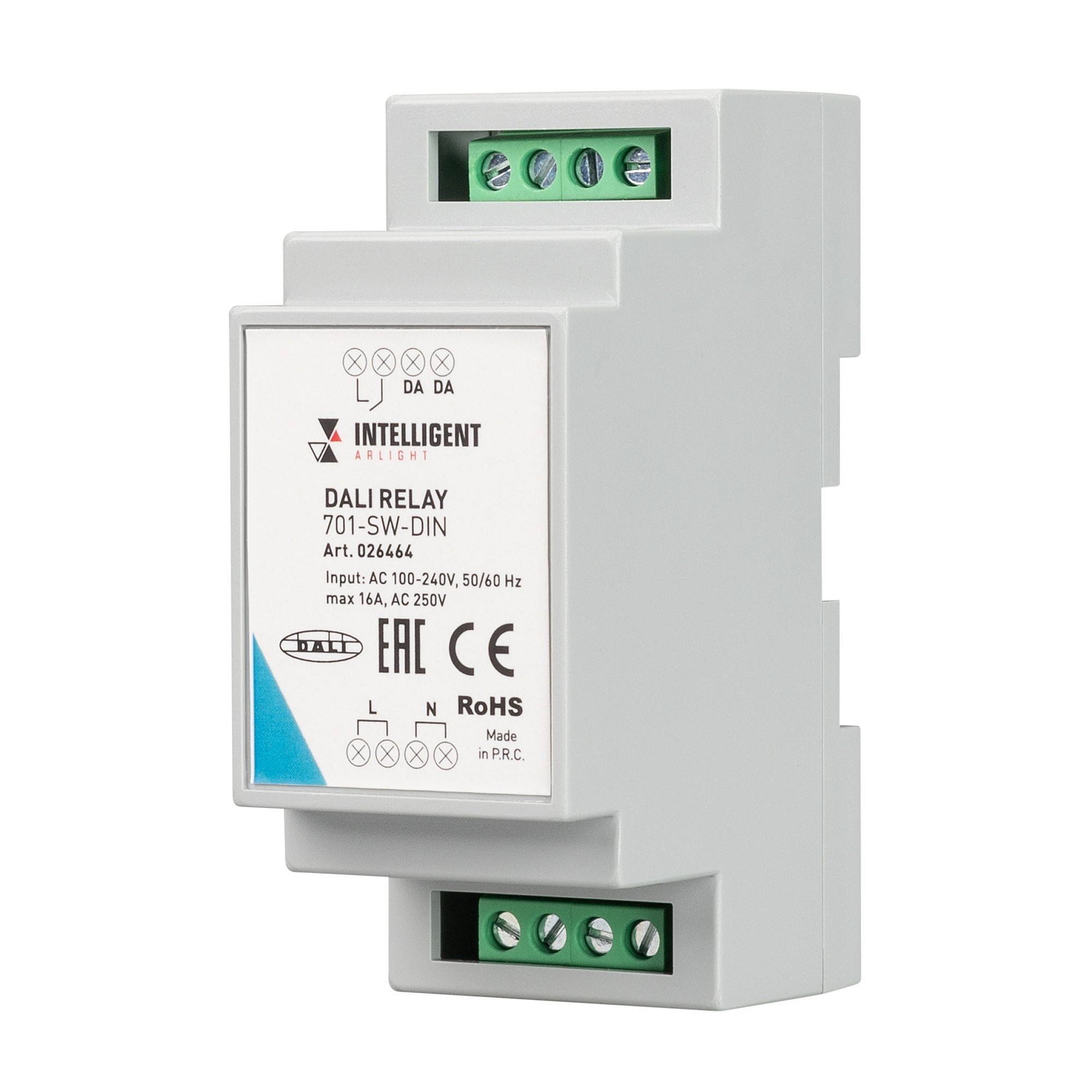 Релейный одноканальный модуль с управлением по DALI для сети 220В Arlight 026464