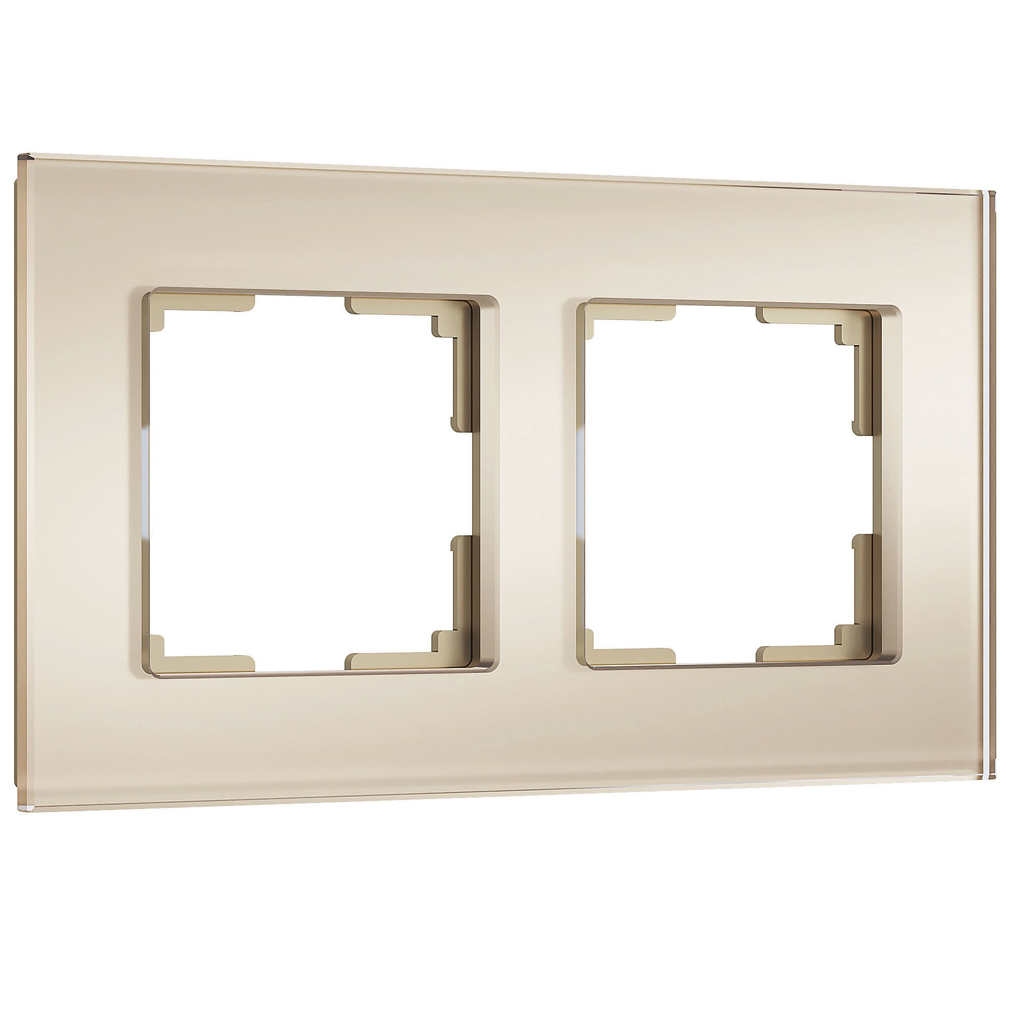 Рамка Werkel W0023111/ Рамка на 2 поста Senso (шампань, стекло soft-touch)