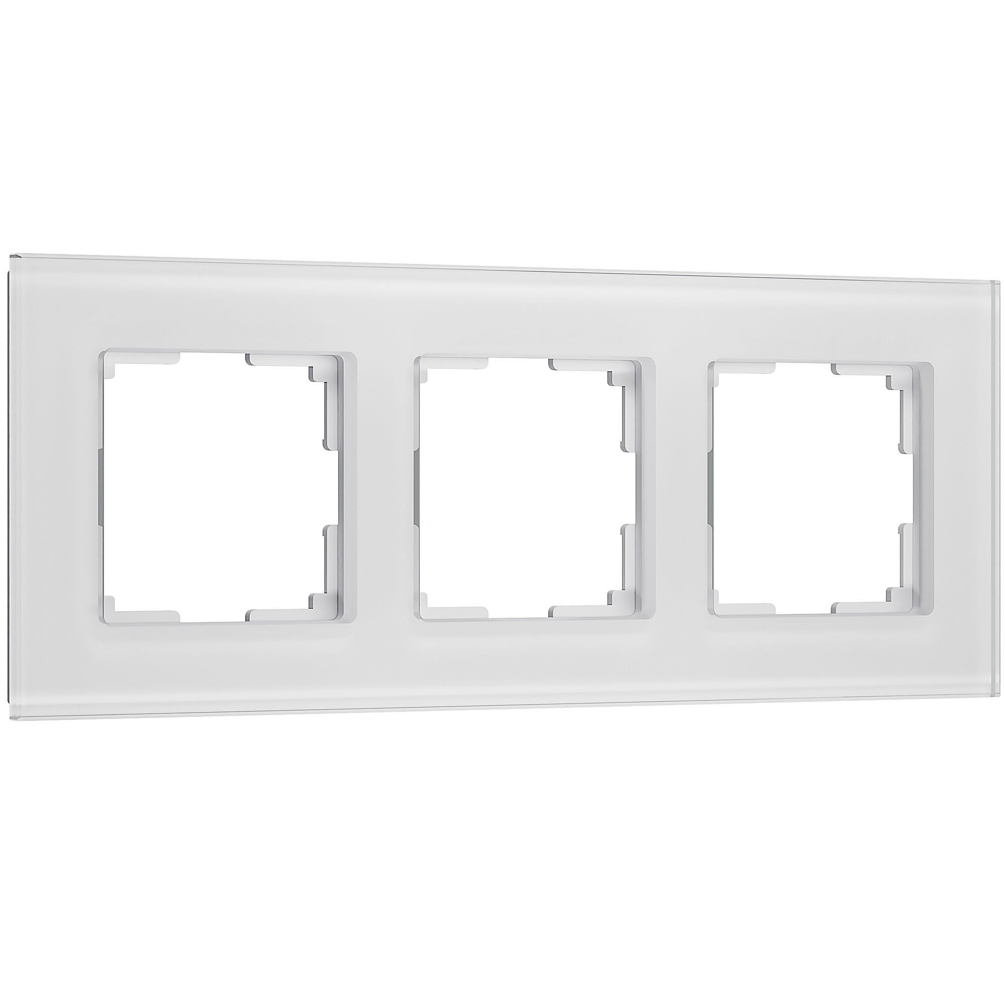 Рамка Werkel W0033101/ Рамка на 3 поста Senso (белый, стекло soft-touch)