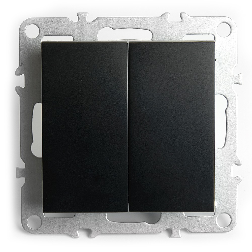 Выключатель 2-клавишный Stekker Эрна 49149