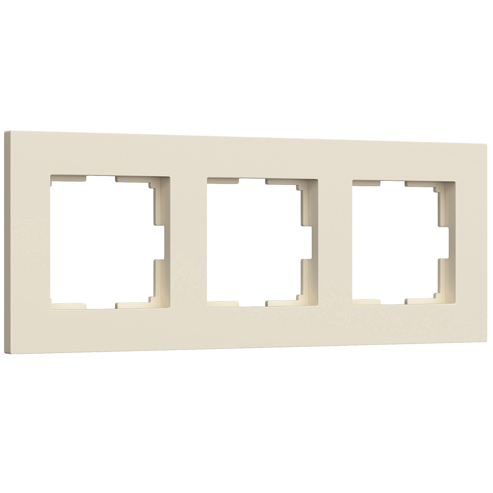 Рамка Werkel W0032962/ Рамка на 3 поста Slab (айвори матовый)