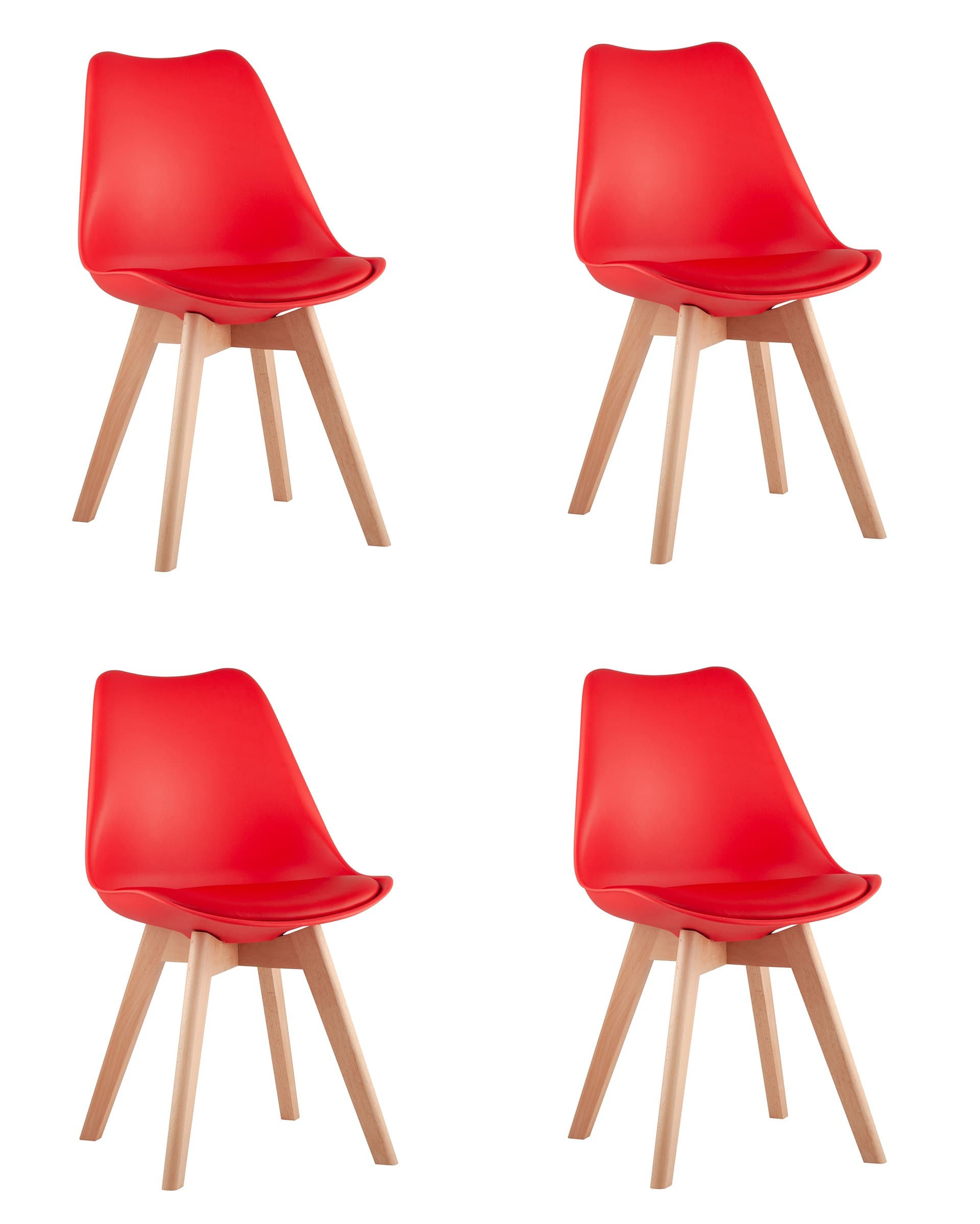 Комплект стульев Stool Group Frankfurt Y863-V seat red X4