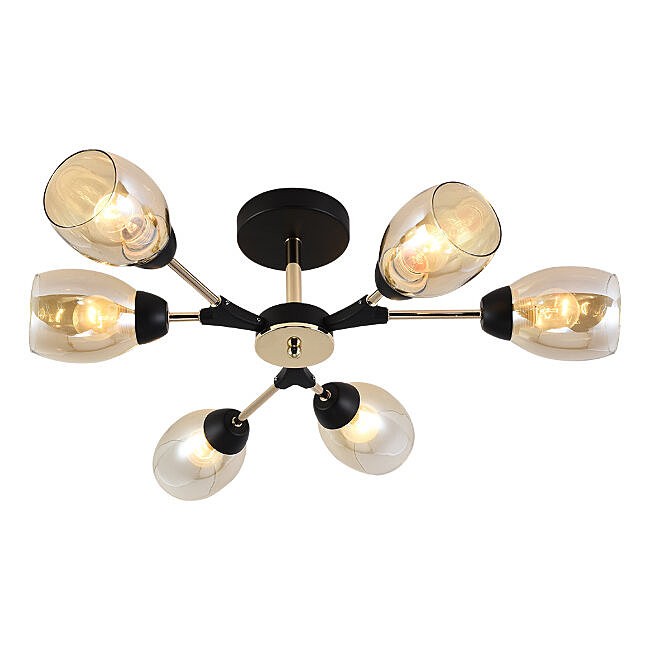 Потолочная люстра Seven Fires Inesh SF3368/6C-BK-FGD-AM