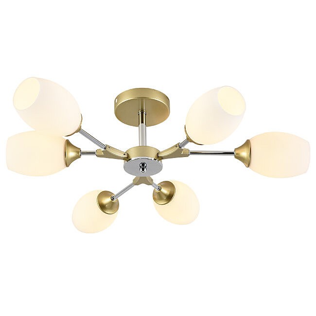 Потолочная люстра Seven Fires Bergin SF3369/6C-GD-CR-WT