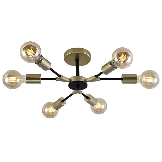 Потолочная люстра Seven Fires Evlina SF3370/6C-GD-BK