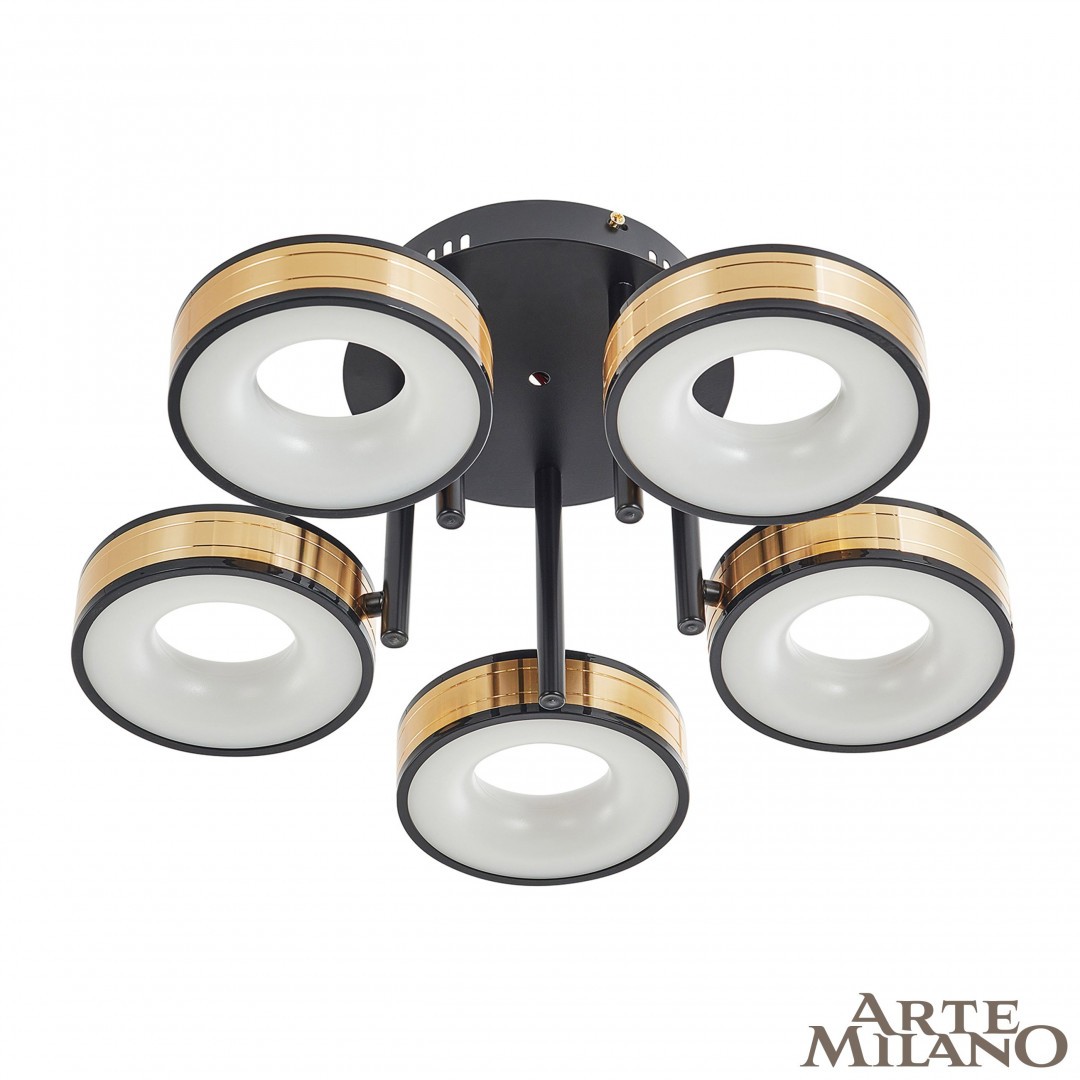 Потолочная люстра Arte Milano Ferrara71040 271040/5R BK/GD