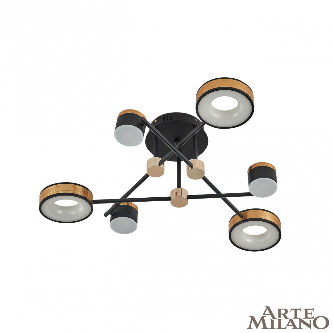 Потолочная люстра Arte Milano Ferrara71040 271040/6 BK/GD