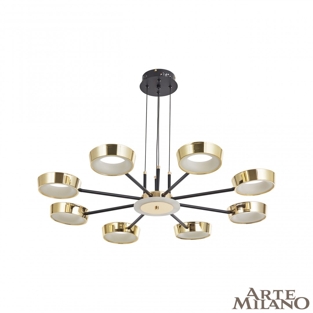 Подвесная люстра Arte Milano Ferrara71079 271079/8 BK/GD