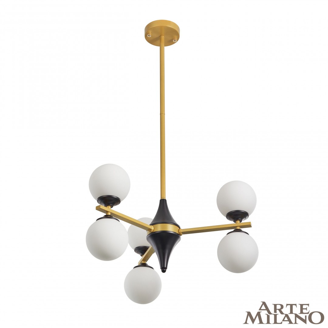 Люстра на штанге Arte Milano Neapolis71580 271580/6 BK/GD