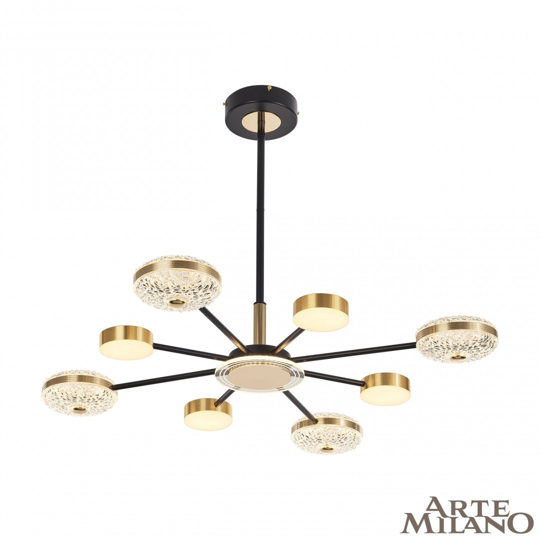 Люстра на штанге Arte Milano Ferrara72069 272069/8 BK/GD