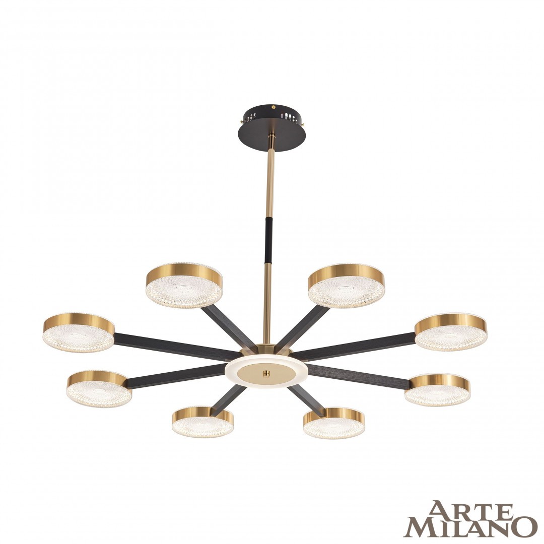 Люстра на штанге Arte Milano Ferrara72079 272079/8 BK/GD