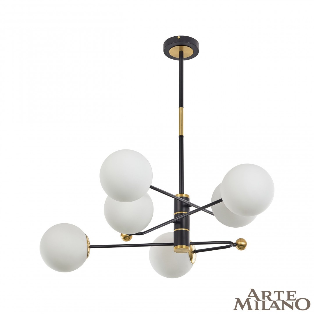 Люстра на штанге Arte Milano Neapolis72708 272708/6 BK/GD