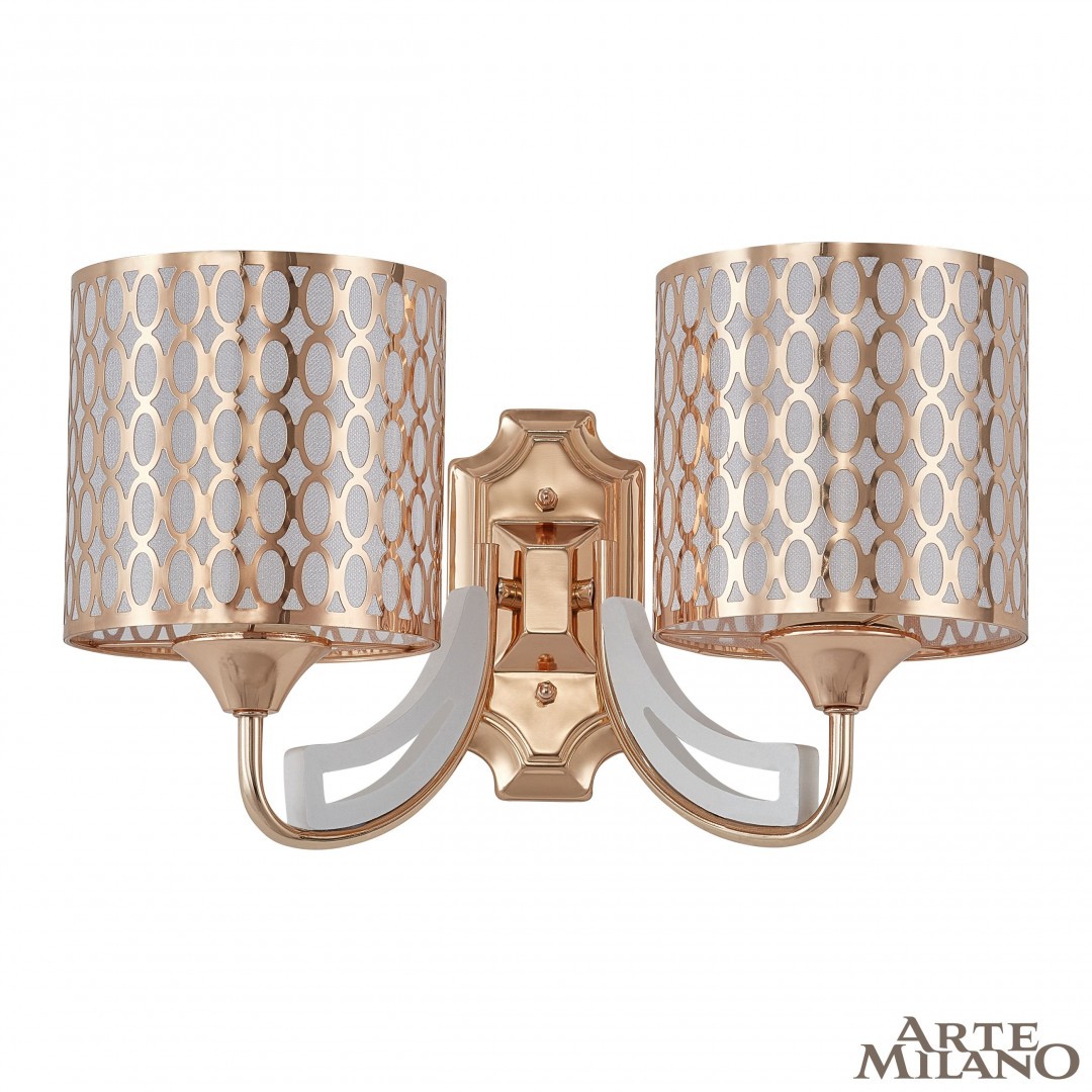 Настенное бра Arte Milano Florentia-3387 303387/2W Wh/Gd