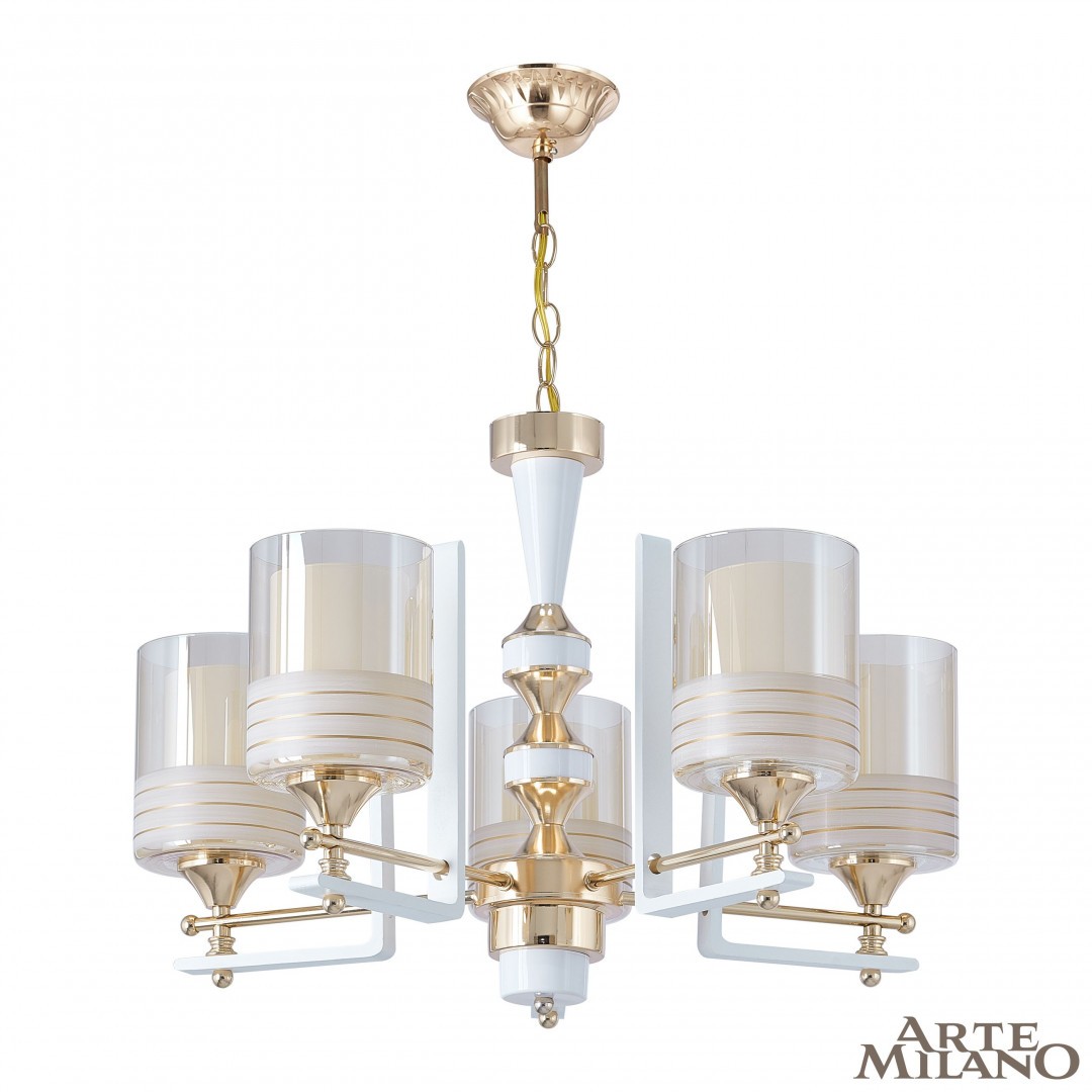 Подвесная люстра Arte Milano Florentia-6087 306087/5 Wh/Gd