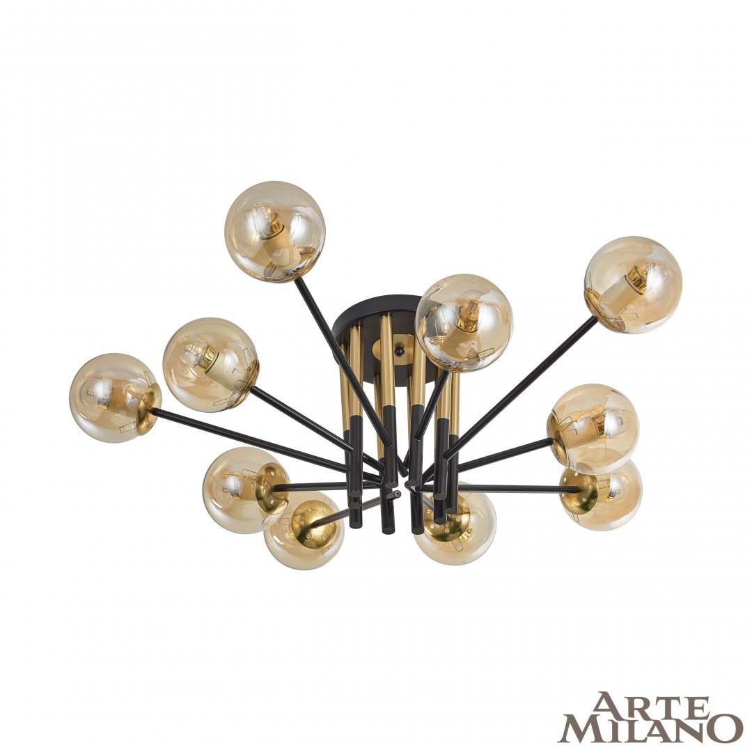 Потолочная люстра Arte Milano Neapolis73708 273708/10 BK/GD