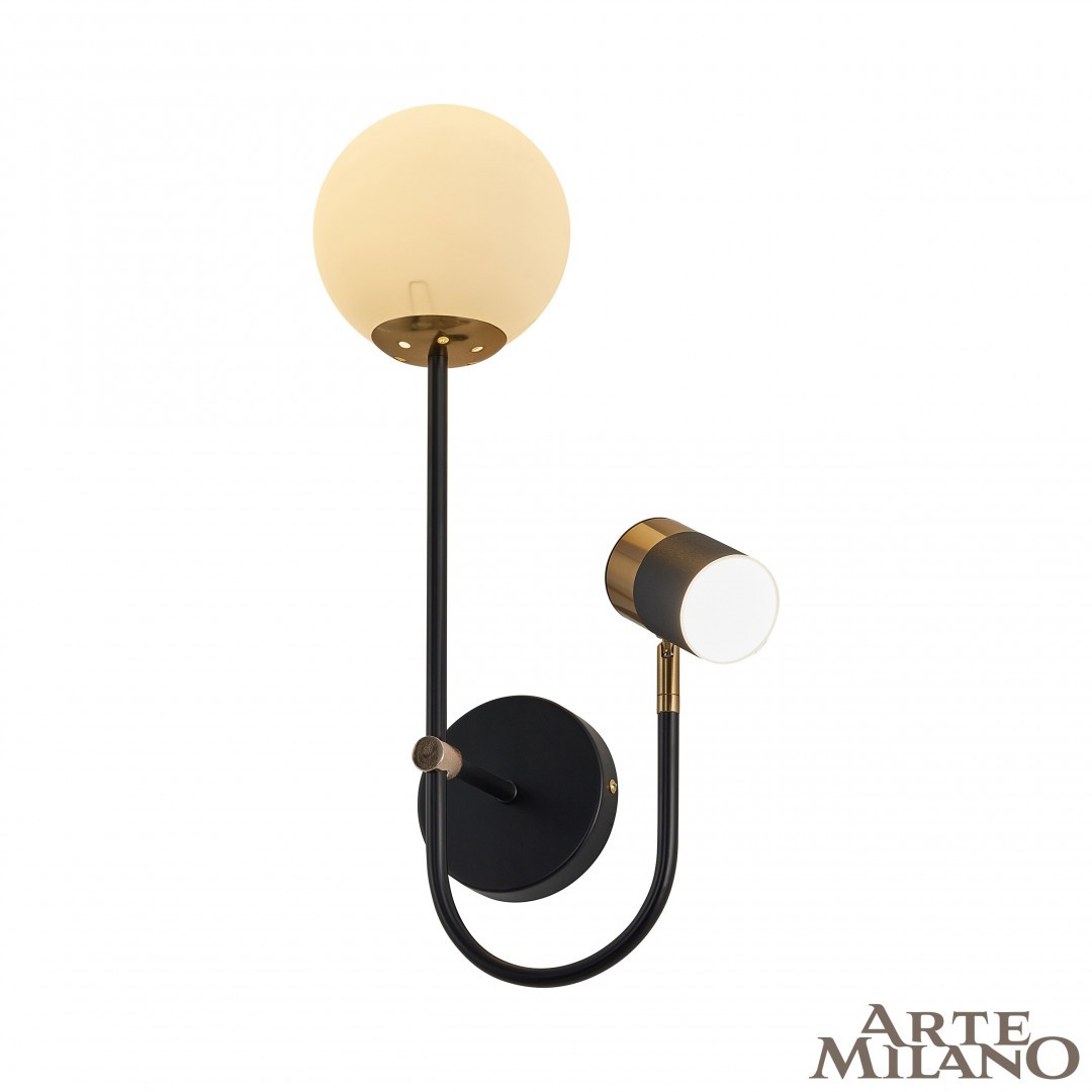 Настенное бра Arte Milano Ferrara71040 274802/1+1B BK/GD