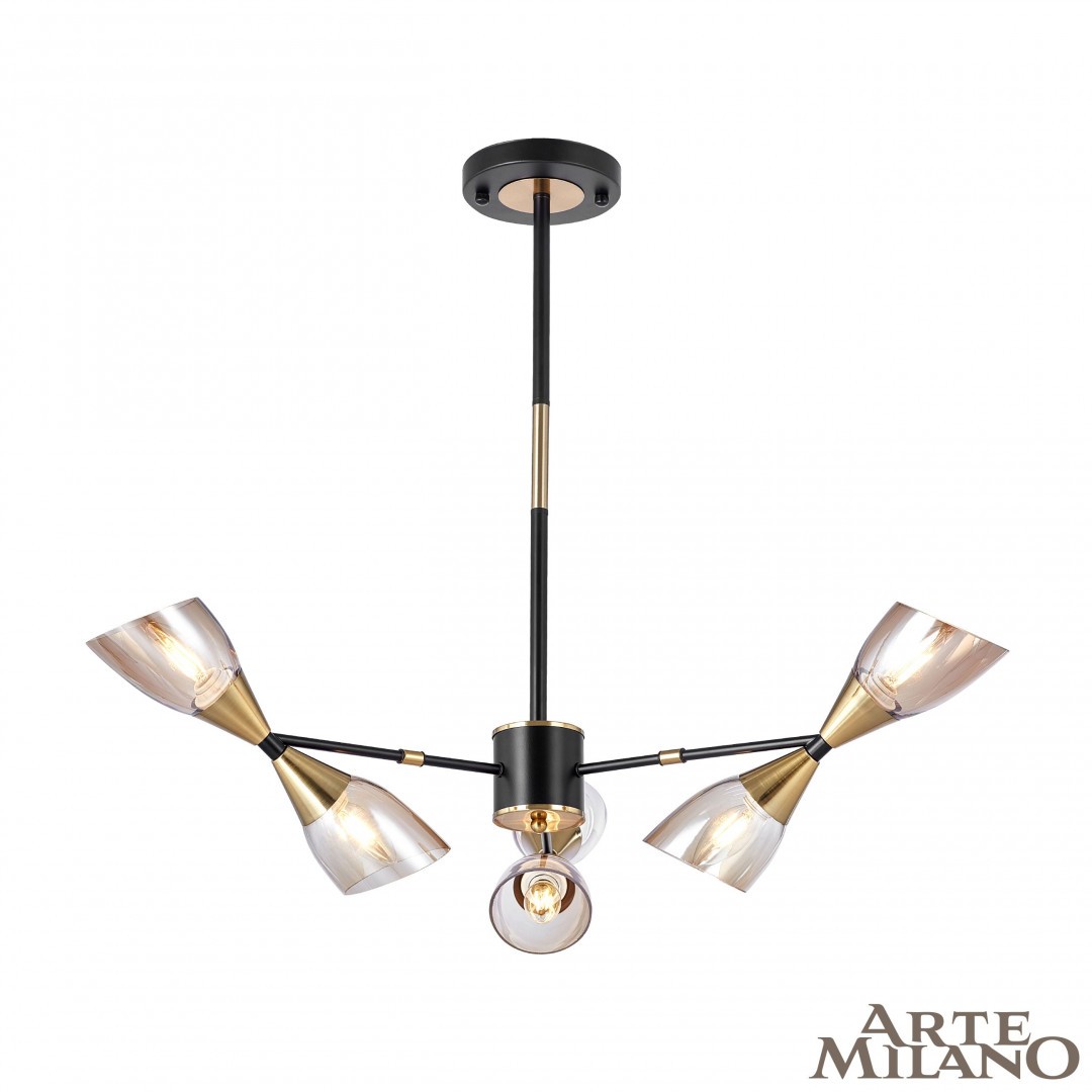 Люстра на штанге Arte Milano Neapolis76708 276708/6 BK/GD