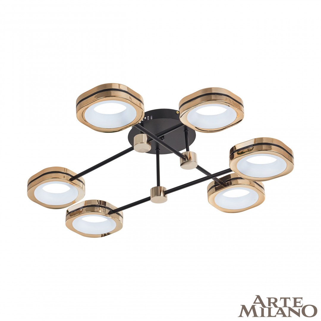 Потолочная люстра Arte Milano Ferrara71040 277999/6 BK/GD