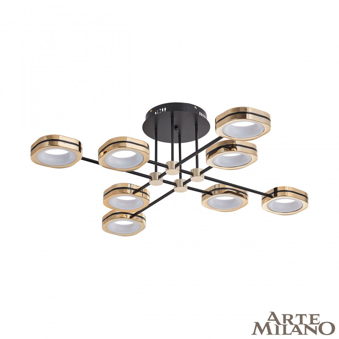 Потолочная люстра Arte Milano Ferrara71040 277999/8 BK/GD