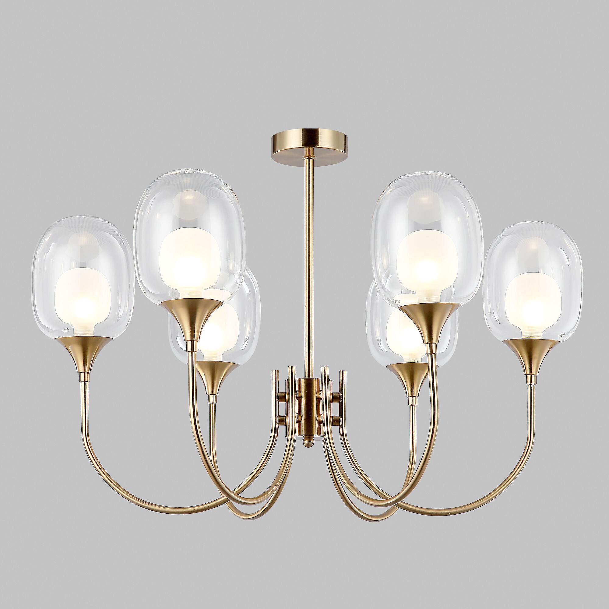 Потолочная люстра Eurosvet Spritz 70217/6 латунь Smart