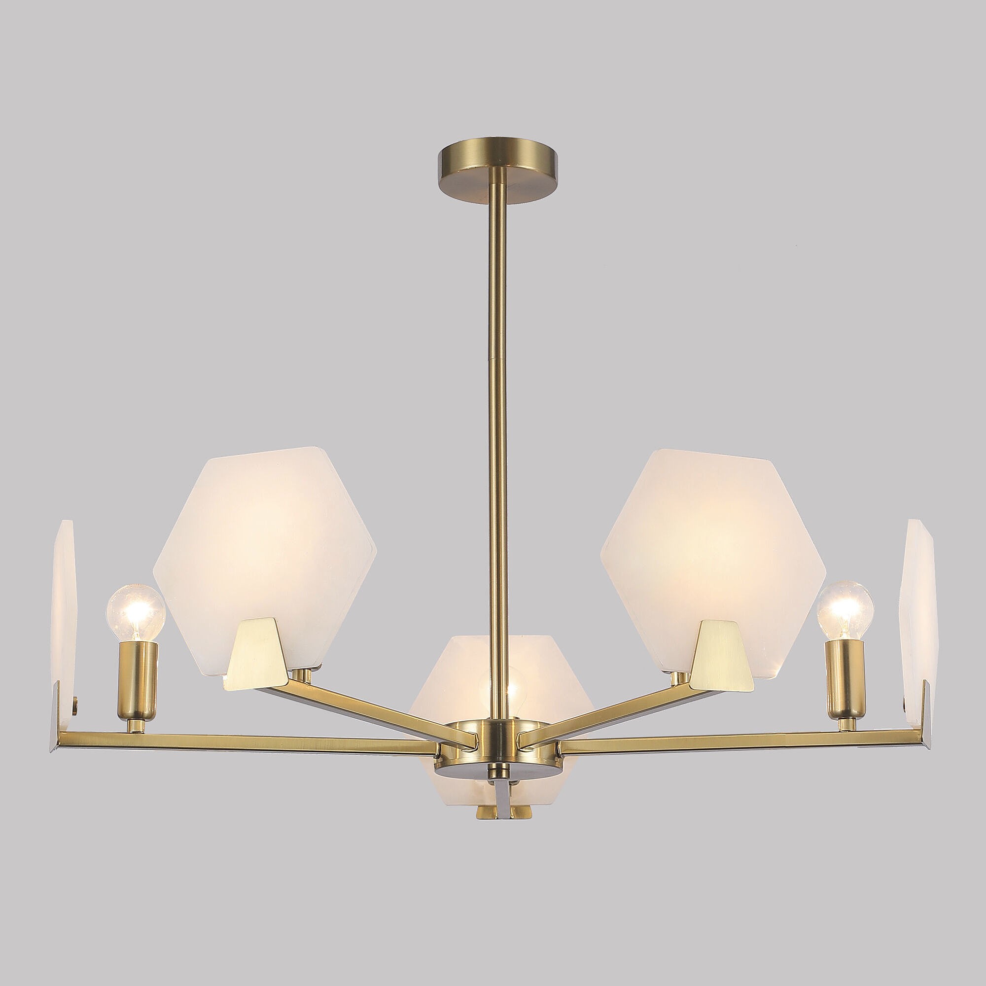 Люстра на штанге Eurosvet Marble 60158/5 латунь Smart