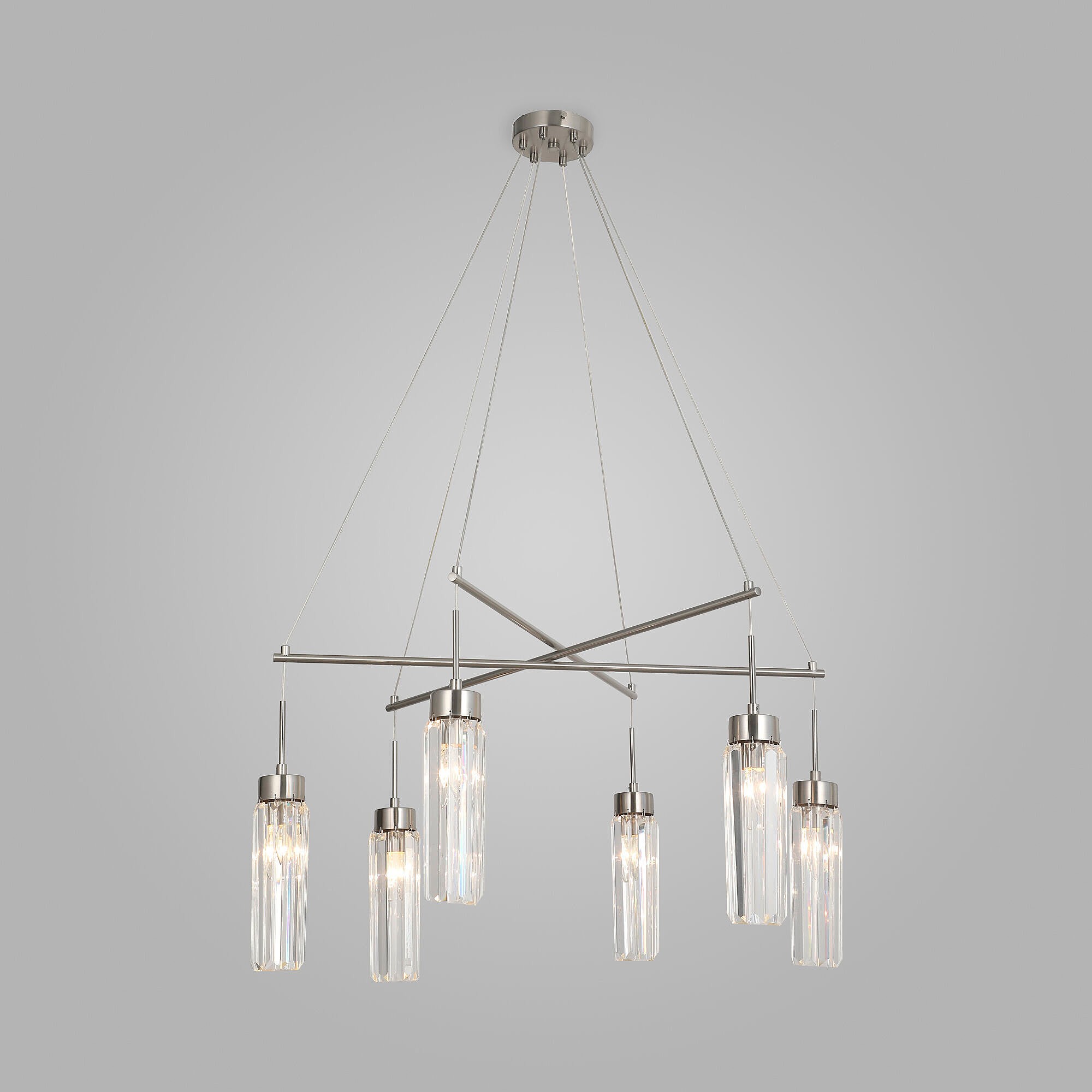 Подвесная люстра Eurosvet Gilian 60163/6 никель Smart