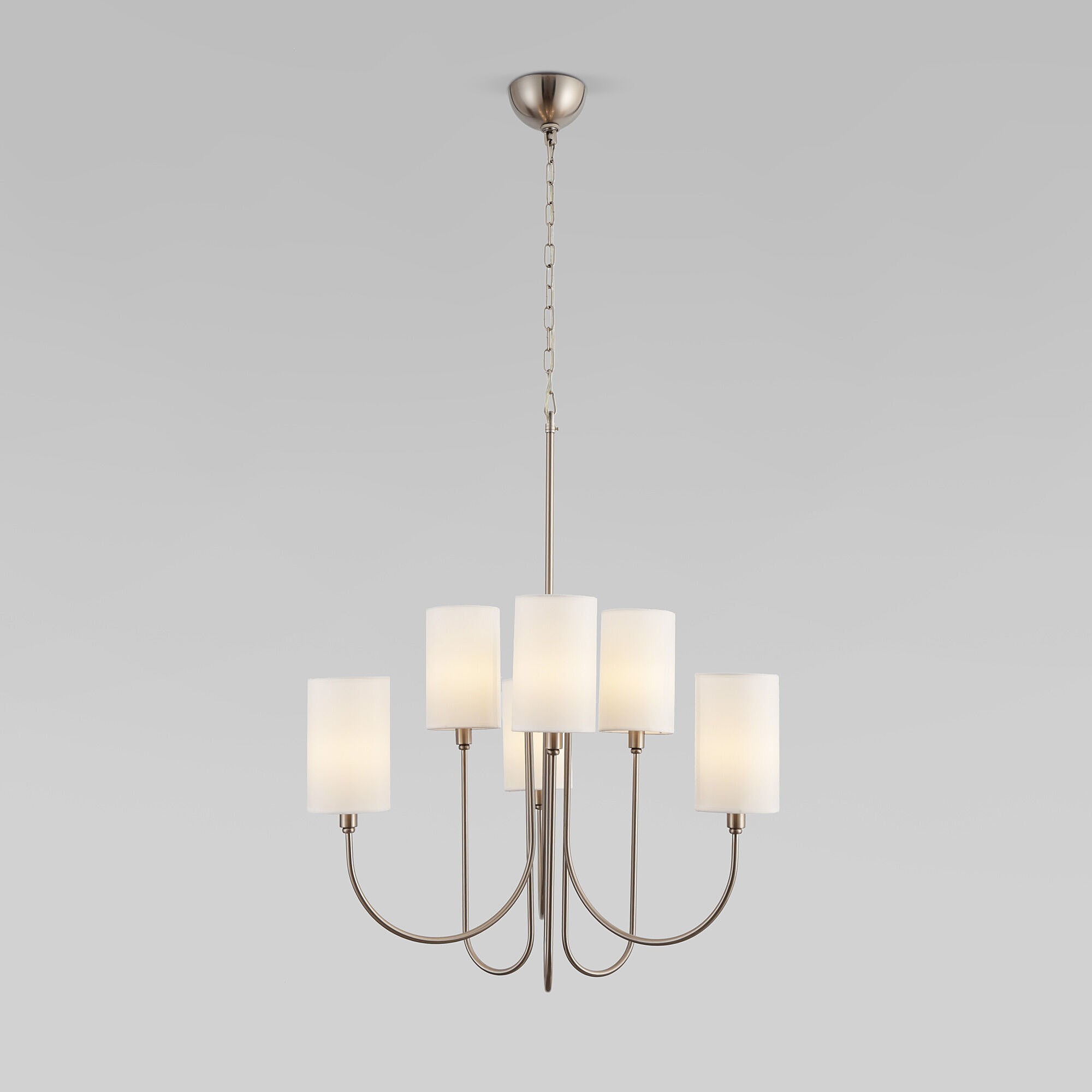 Подвесная люстра Eurosvet Abbey 60164/6 никель Smart