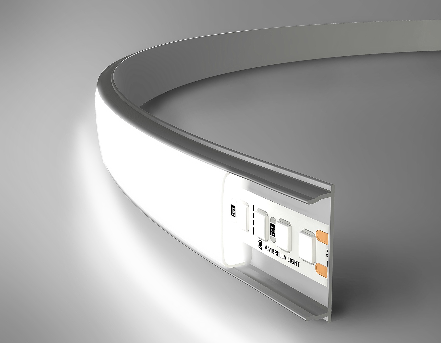 Накладной гибкий профиль для светодиодной ленты Ambrella Illumination GP1600AL