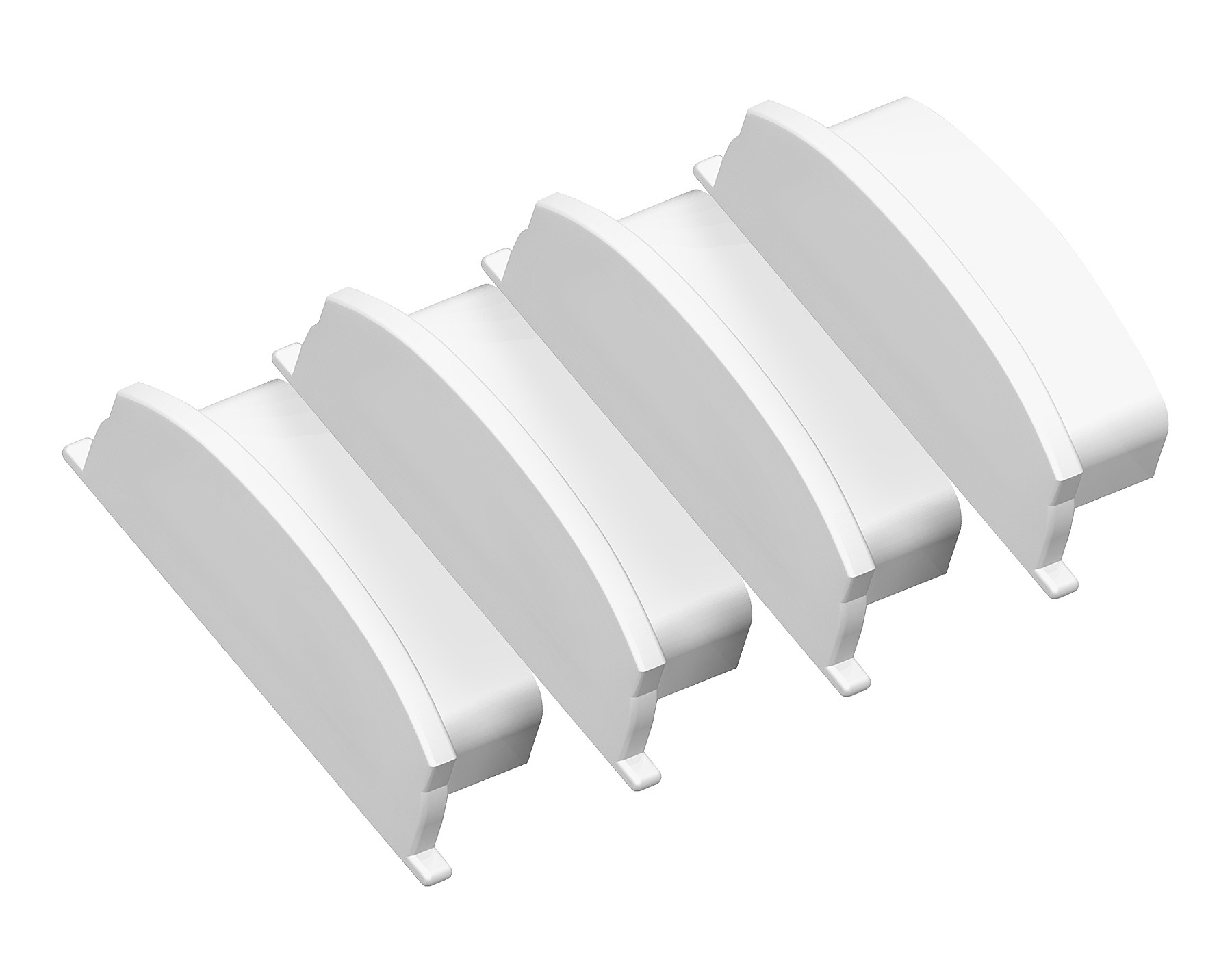 Заглушка для накладного гибкого алюминиевого профиля GP1600 (комплект 4шт) Ambrella Illumination GP8200