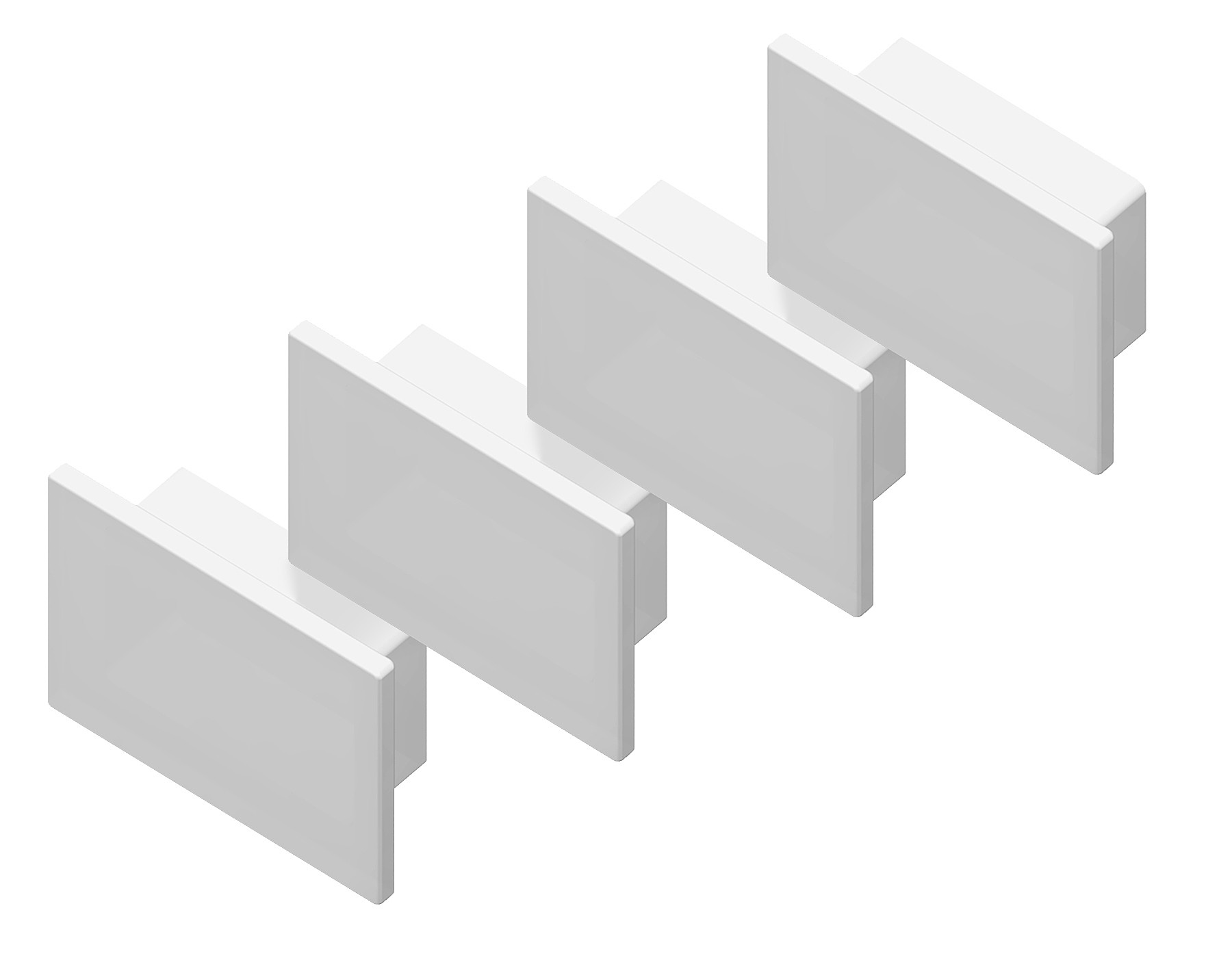 Заглушка для накладного алюминиевого профиля GP1750 (комплект 4шт) Ambrella Illumination GP8350