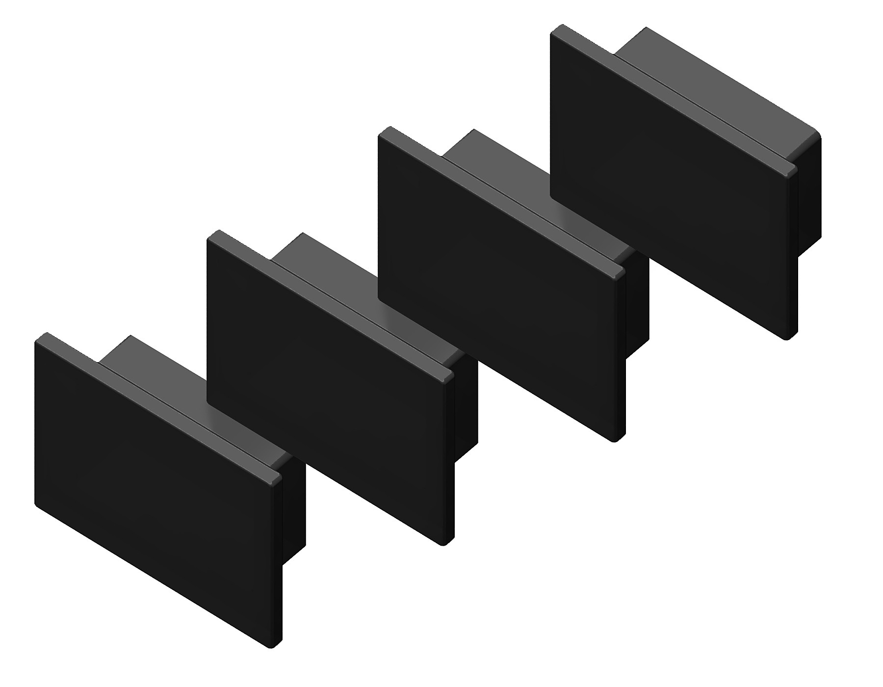 Заглушка для накладного алюминиевого профиля GP1750 (комплект 4шт) Ambrella Illumination GP8370