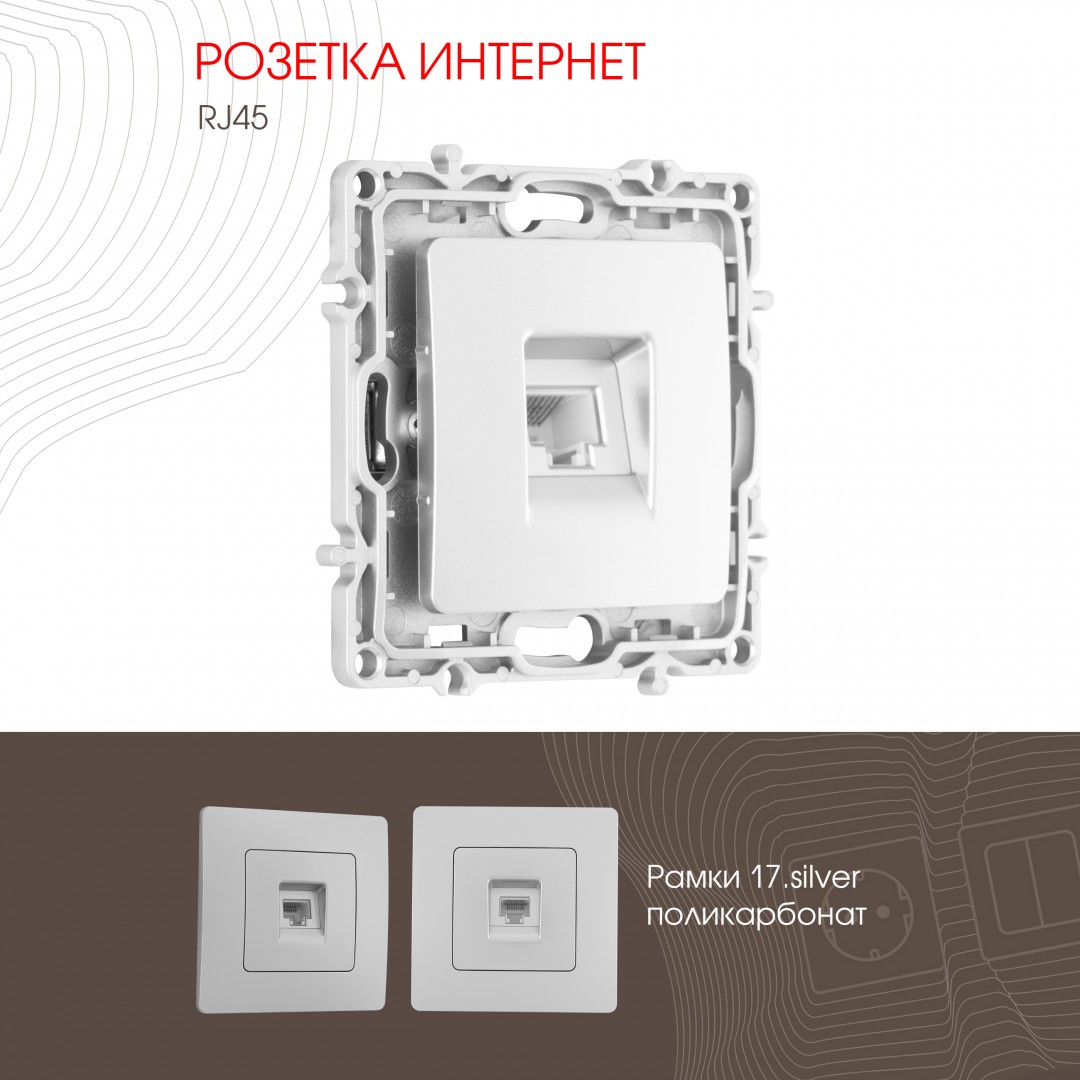 Розетка Arte Milano Am-217 217.45-1.silver