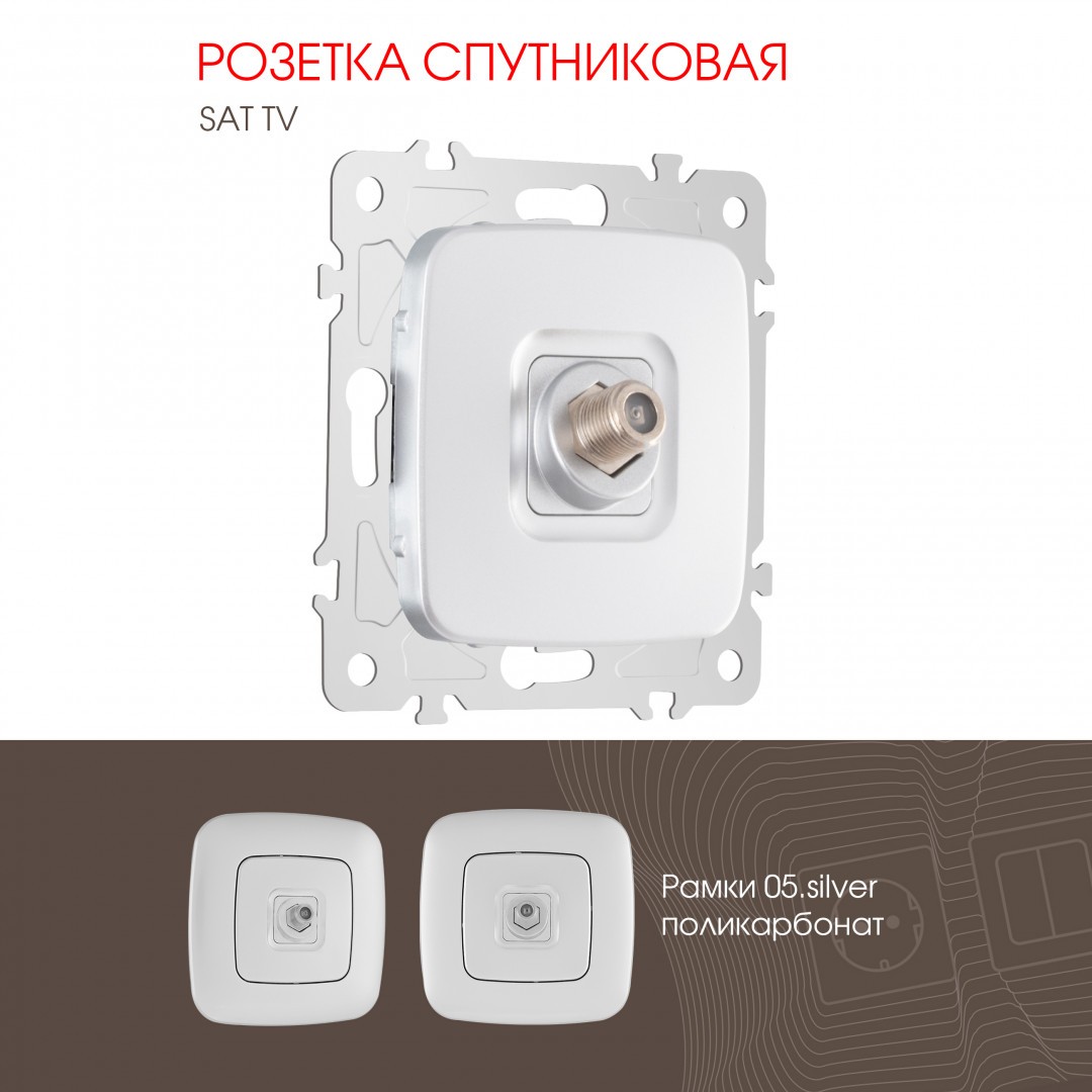 Розетка Arte Milano Am-205 205.42-1.silver