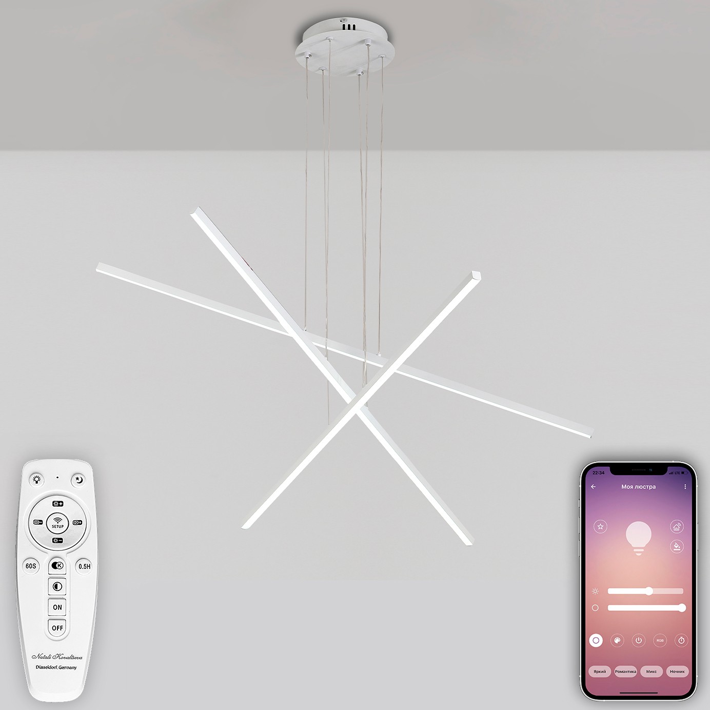 Подвесная люстра Natali Kovaltseva LEDLIGHT LED LAMPS 81106/3C